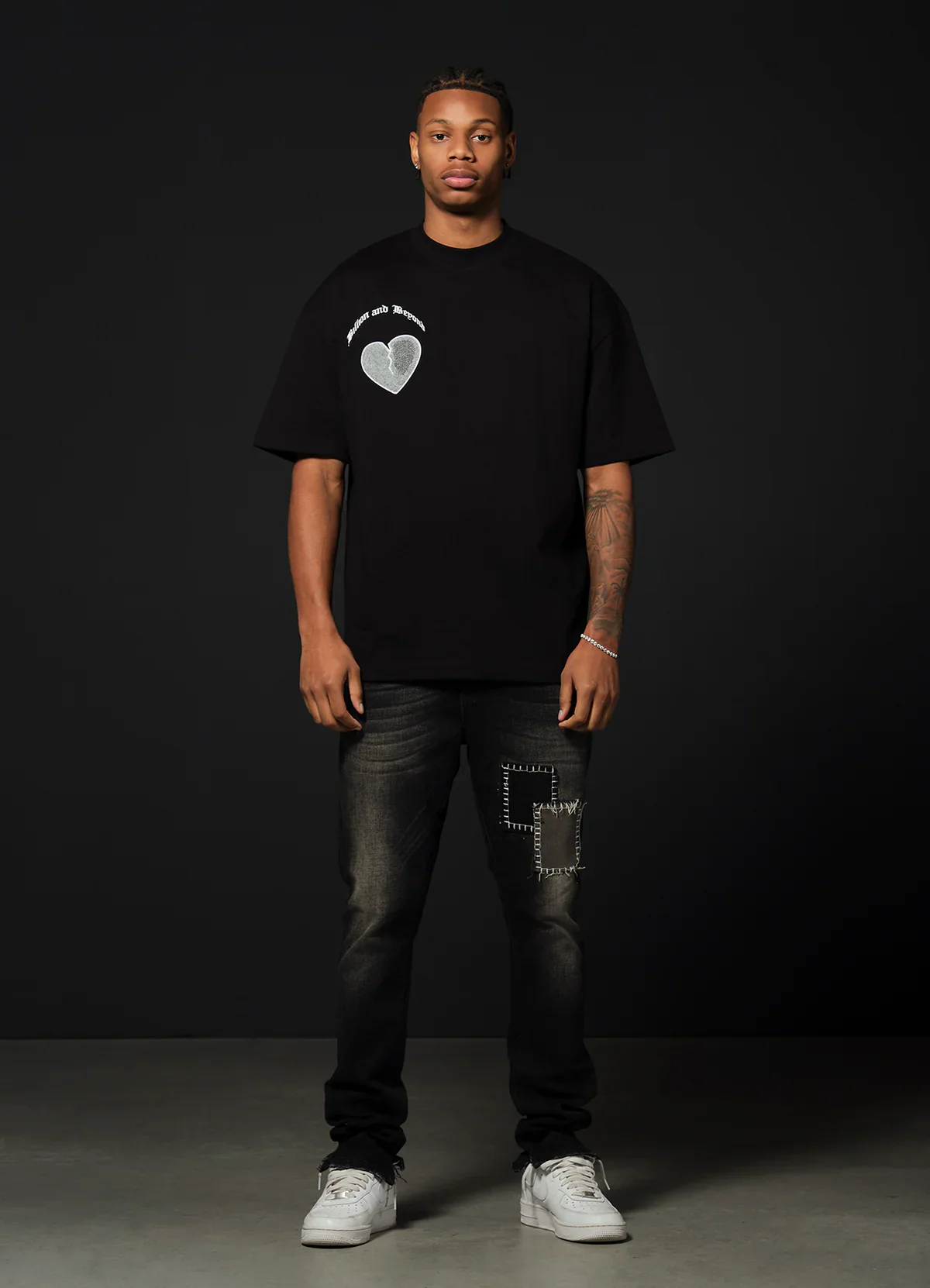 BILLION AND BEYOND - CRACK HEART - BLACK/GREY - Image 2