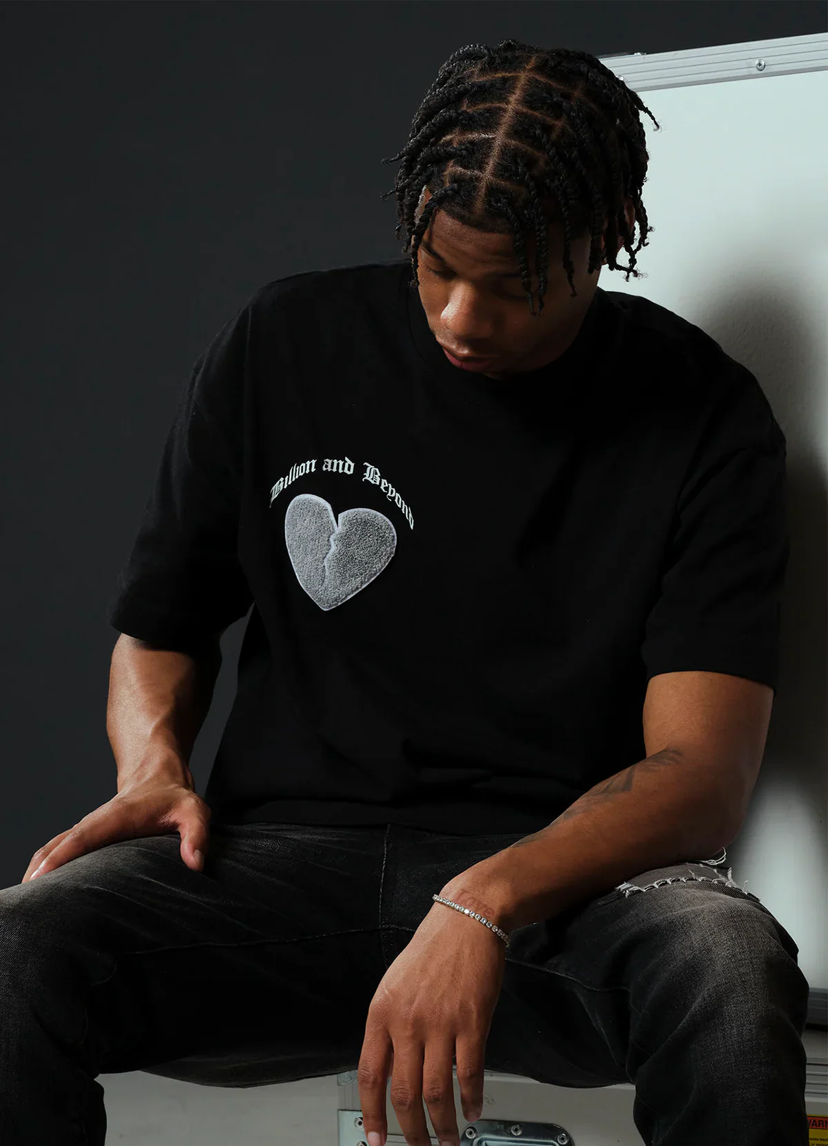 BILLION AND BEYOND - CRACK HEART - BLACK/GREY - Image 3