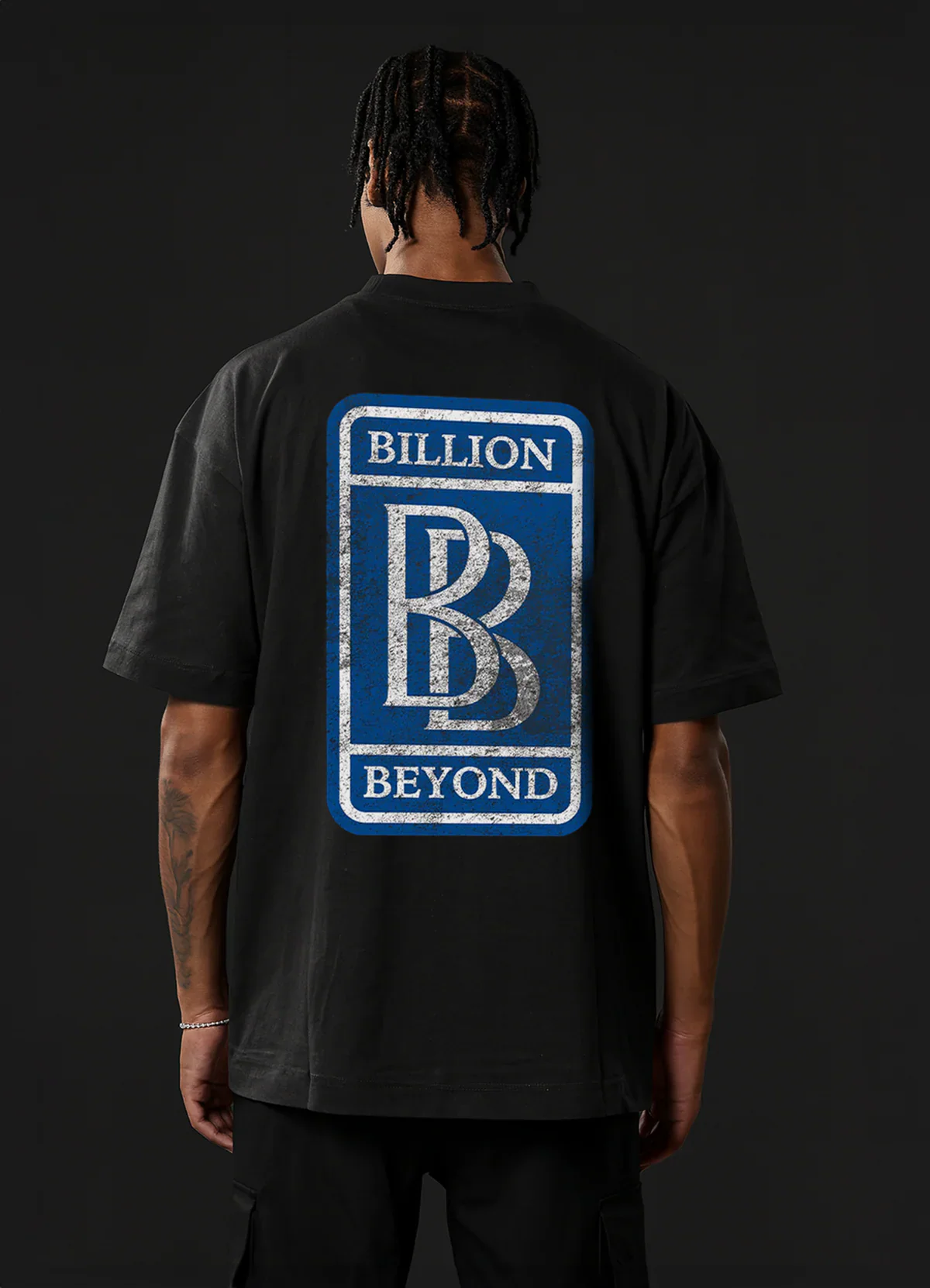 BILLION AND BEYOND - EMBLEM TEE - WASHED BLACK - Image 4