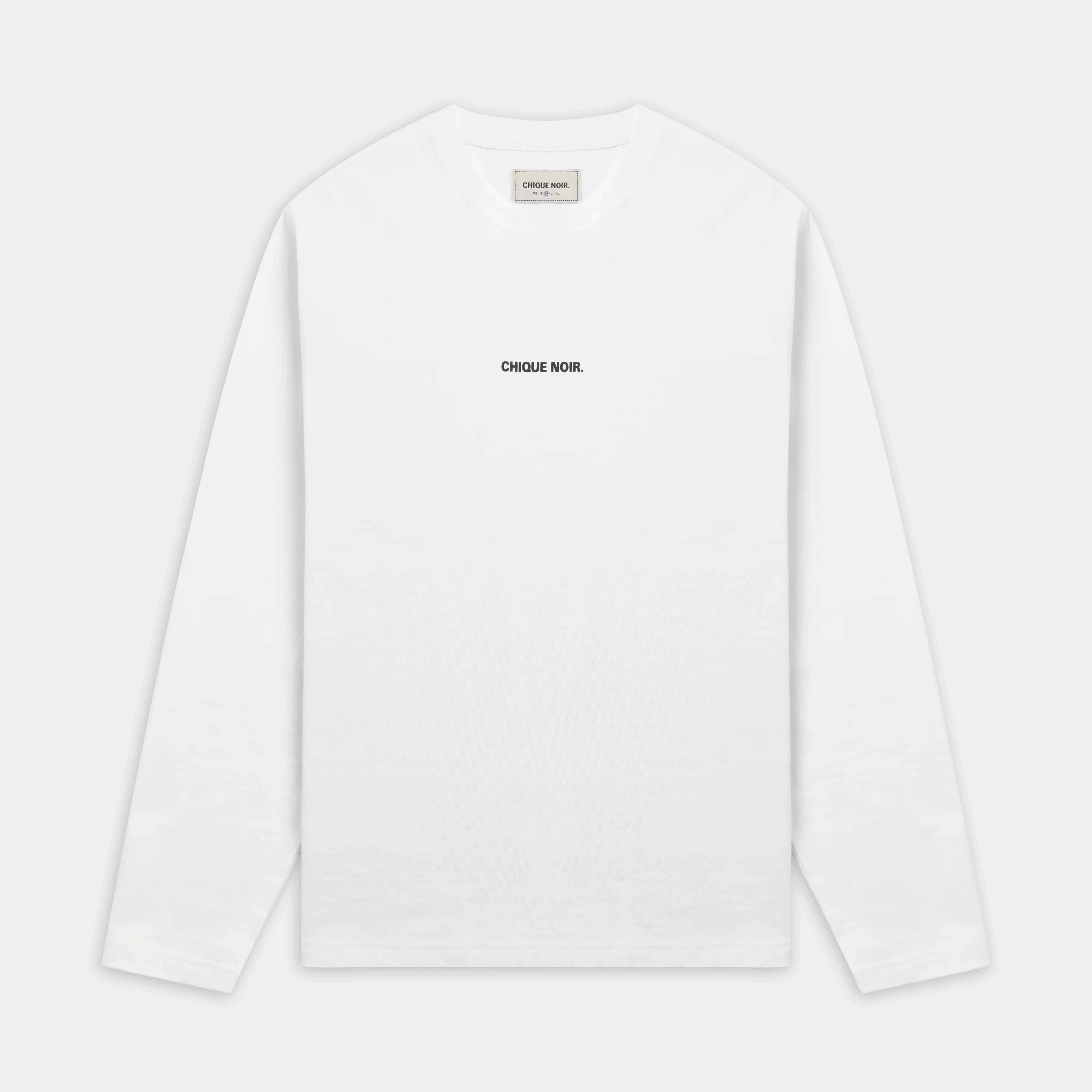 CHIQUE NOIR - CORE LOGO LONGSLEEVE - WHITE