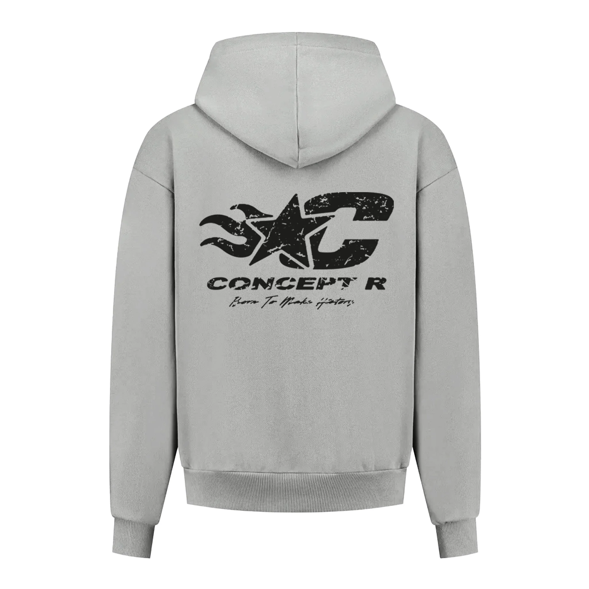 CONCEPT R - BORN TO INSPIRE ZIPPER HOODIE - GREY