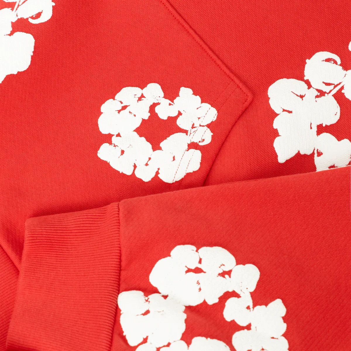 DENIM TEARS - THE COTTON WREATH HOODIE RED - Image 3