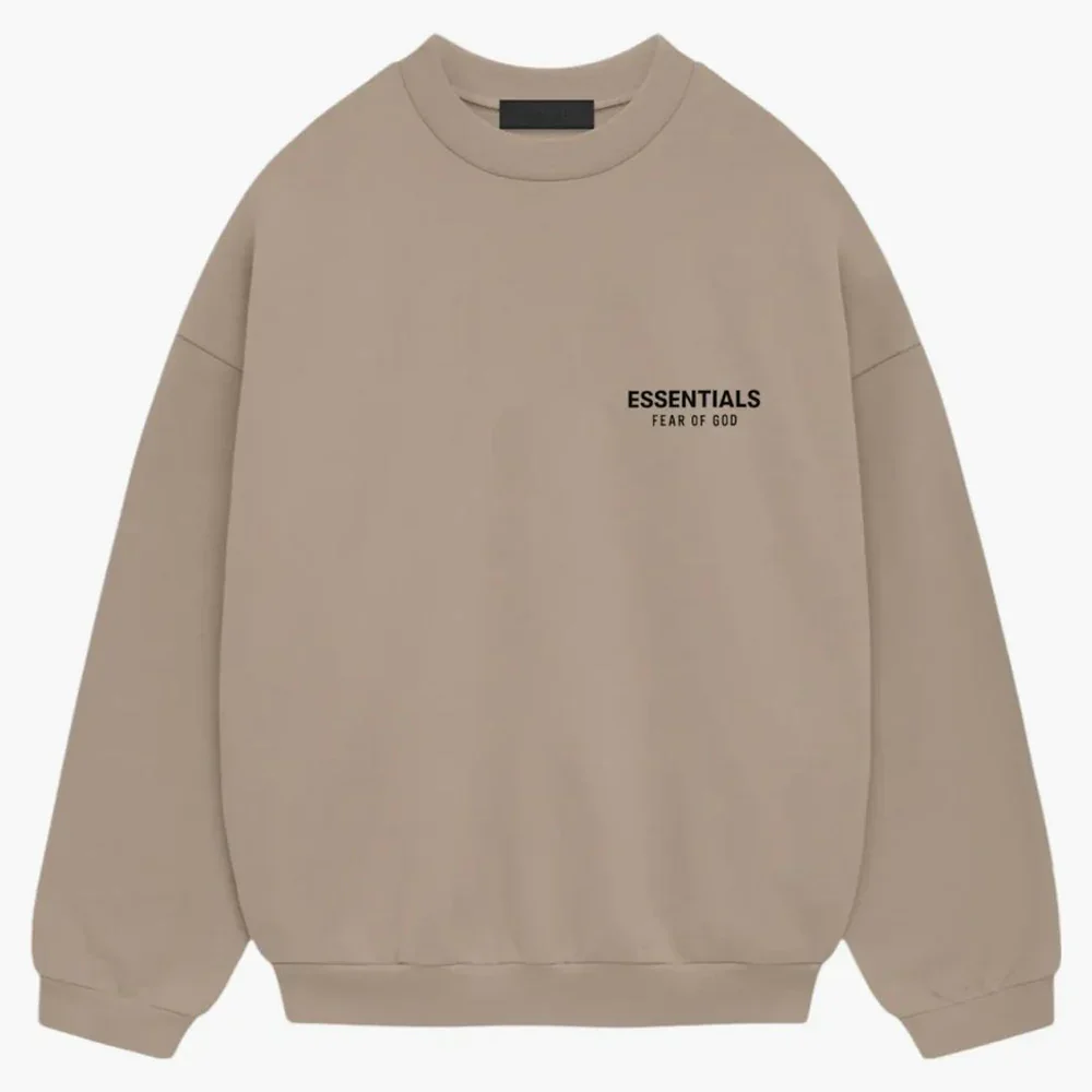FEAR OF GOD ESSENTIALS FLEECE CREWNECK DESERT SAND