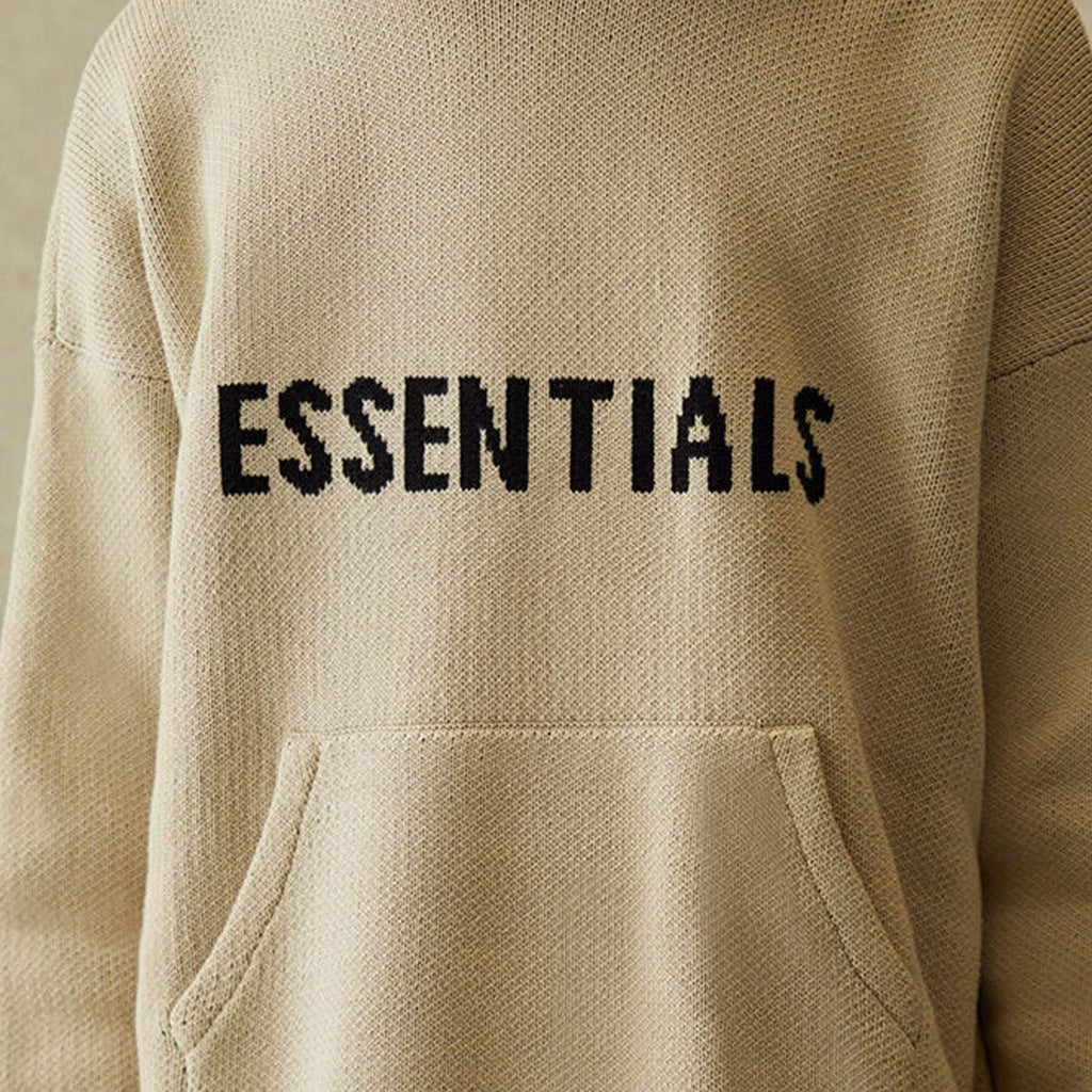 FEAR OF GOD ESSENTIALS KNIT PULLOVER HOODIE MOSS - Image 4