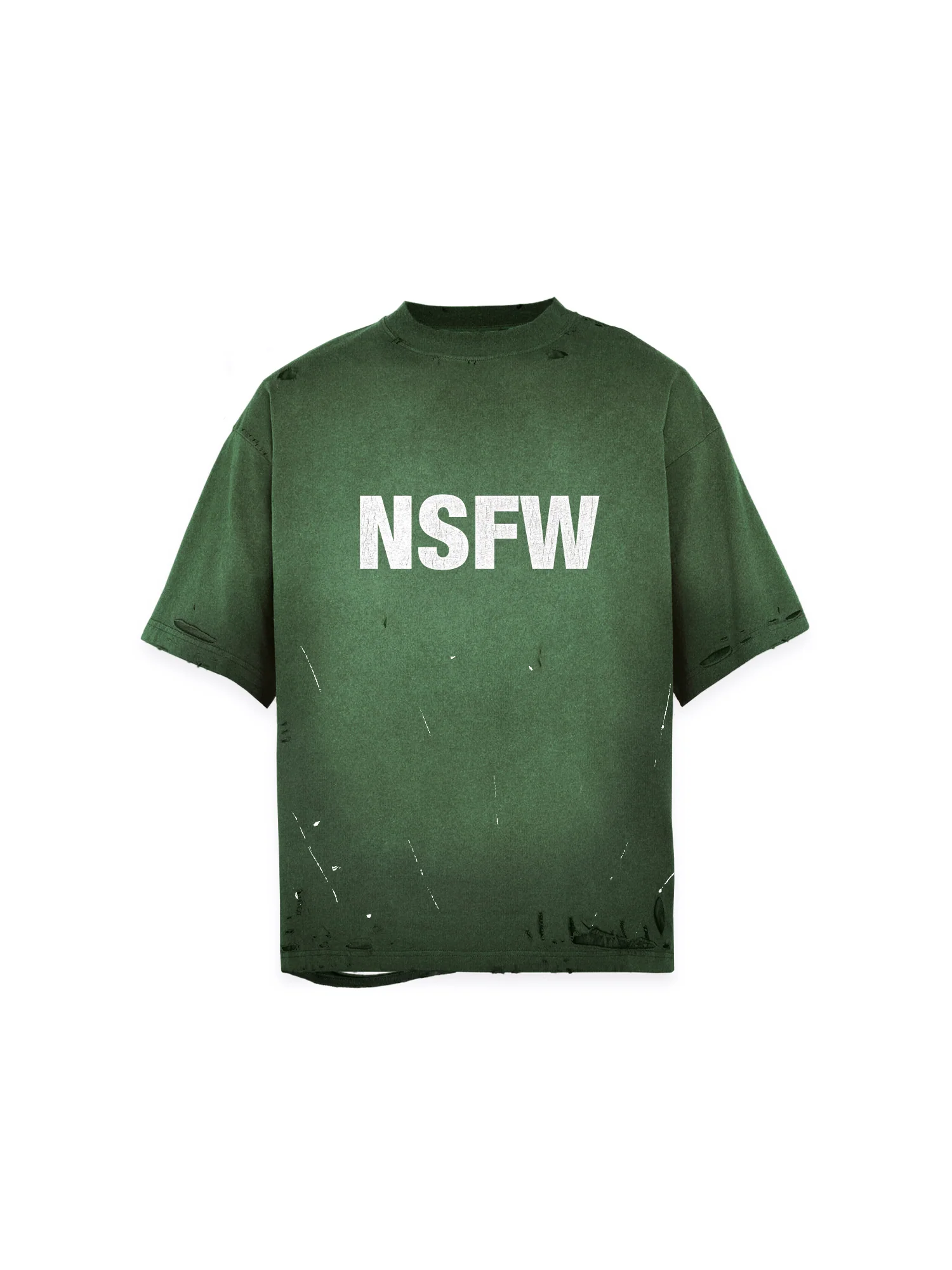 LORD CULTURE - DESTROYED NSFW TEE - GREEN