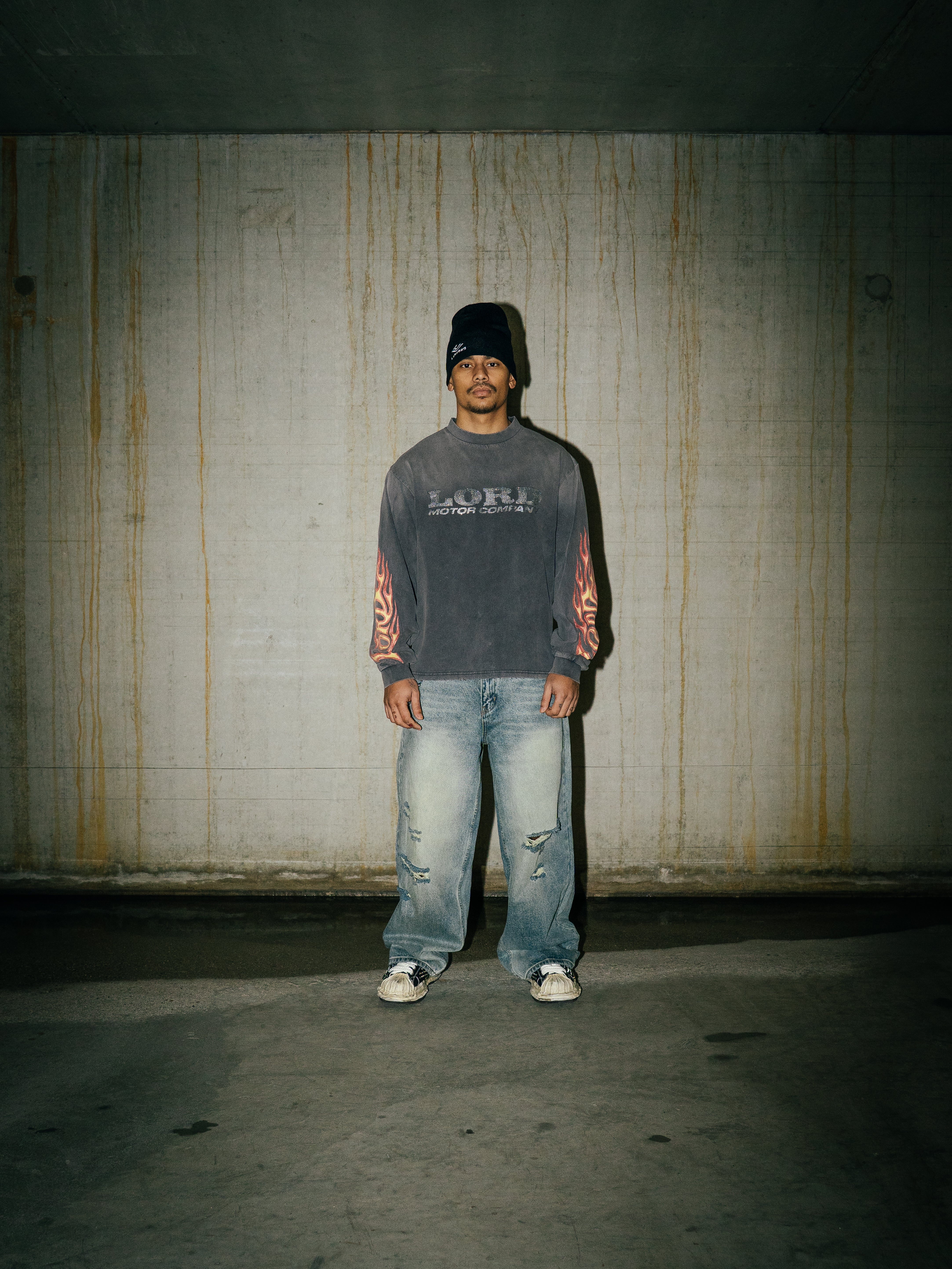LORD CULTURE - FLAME LONGSLEEVE - VINTAGE GREY - Image 3