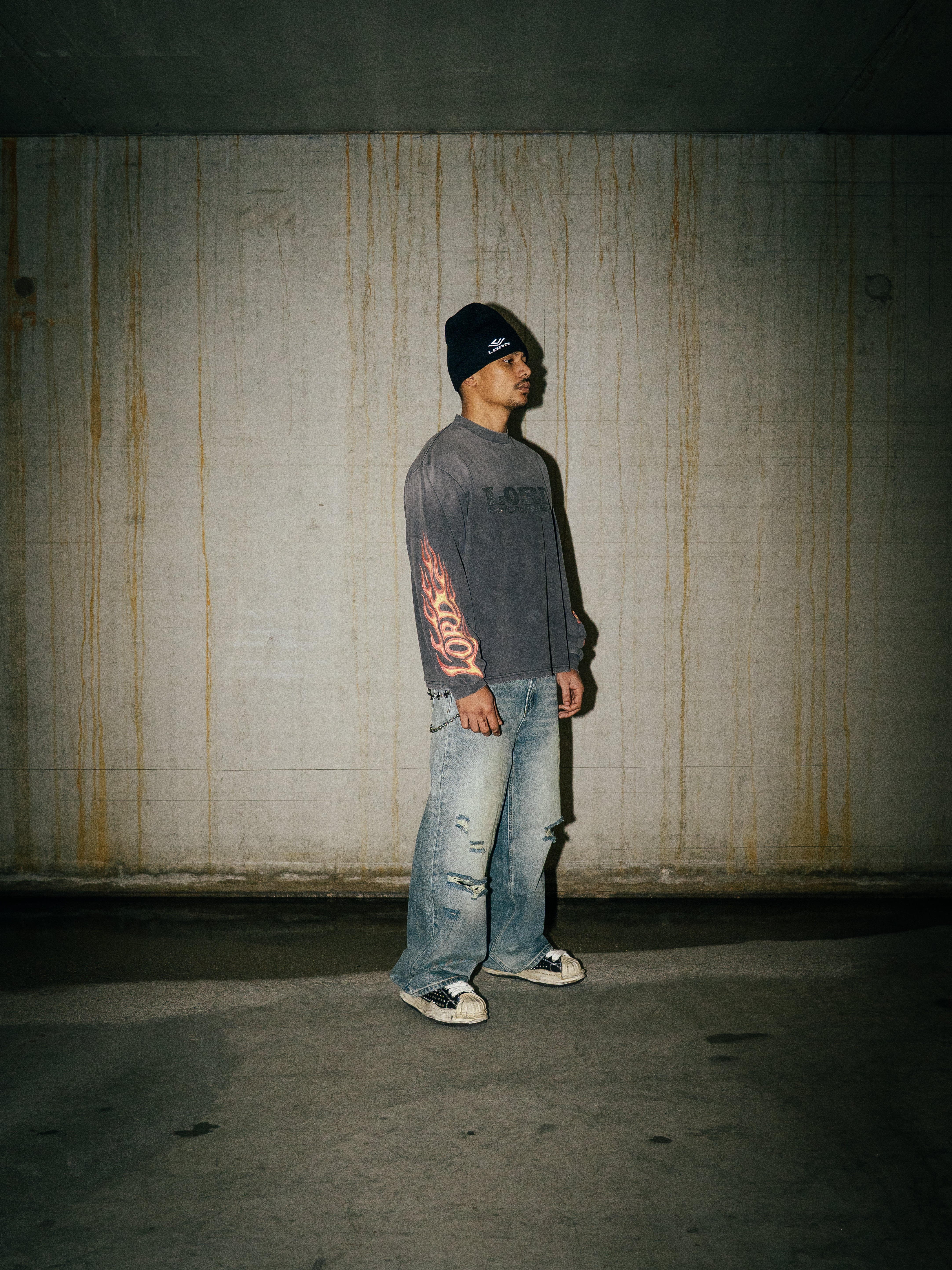 LORD CULTURE - FLAME LONGSLEEVE - VINTAGE GREY - Image 4