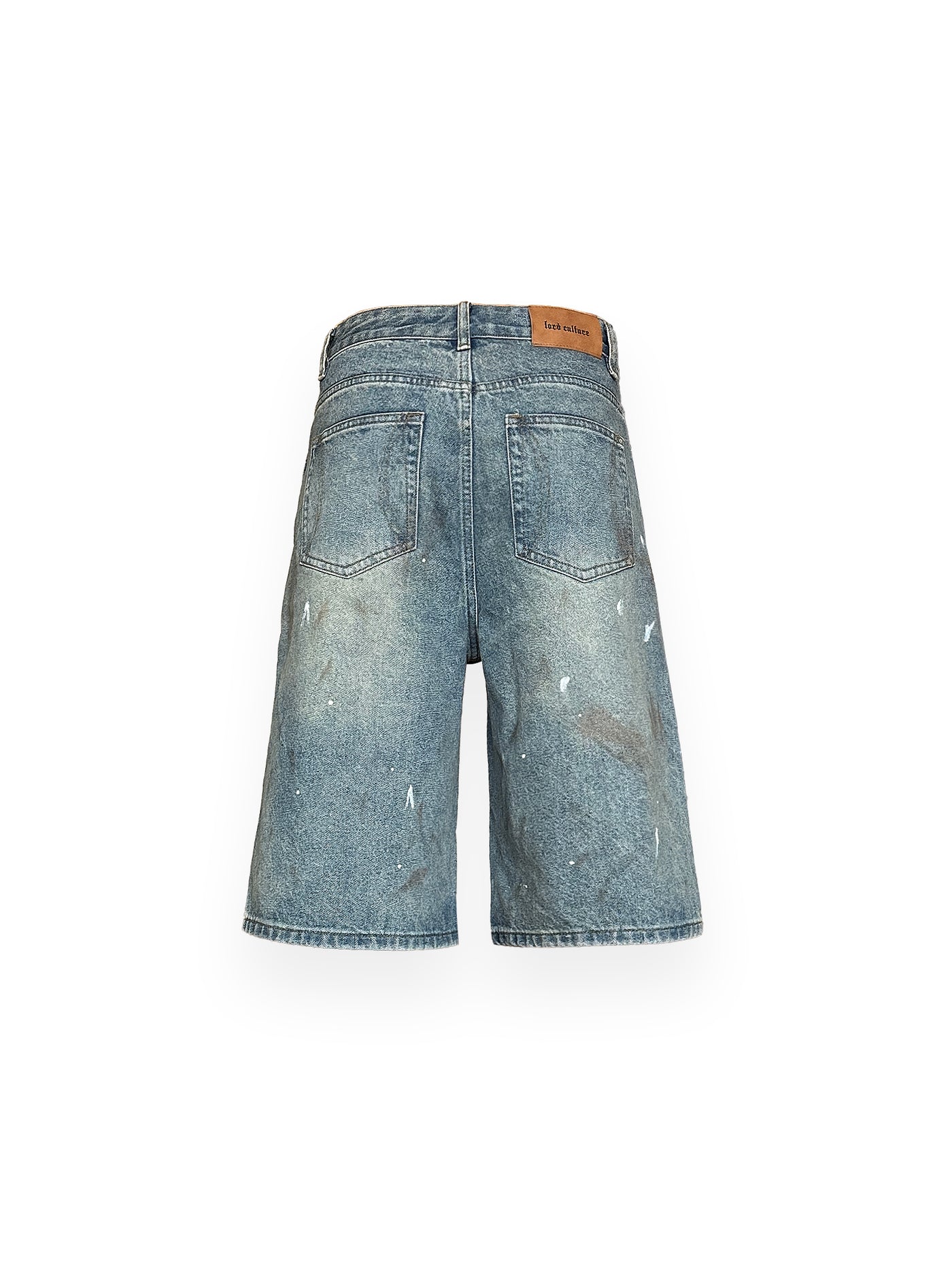 LORD CULTURE - STAINED DENIM SHORTS - BLUE - Image 2
