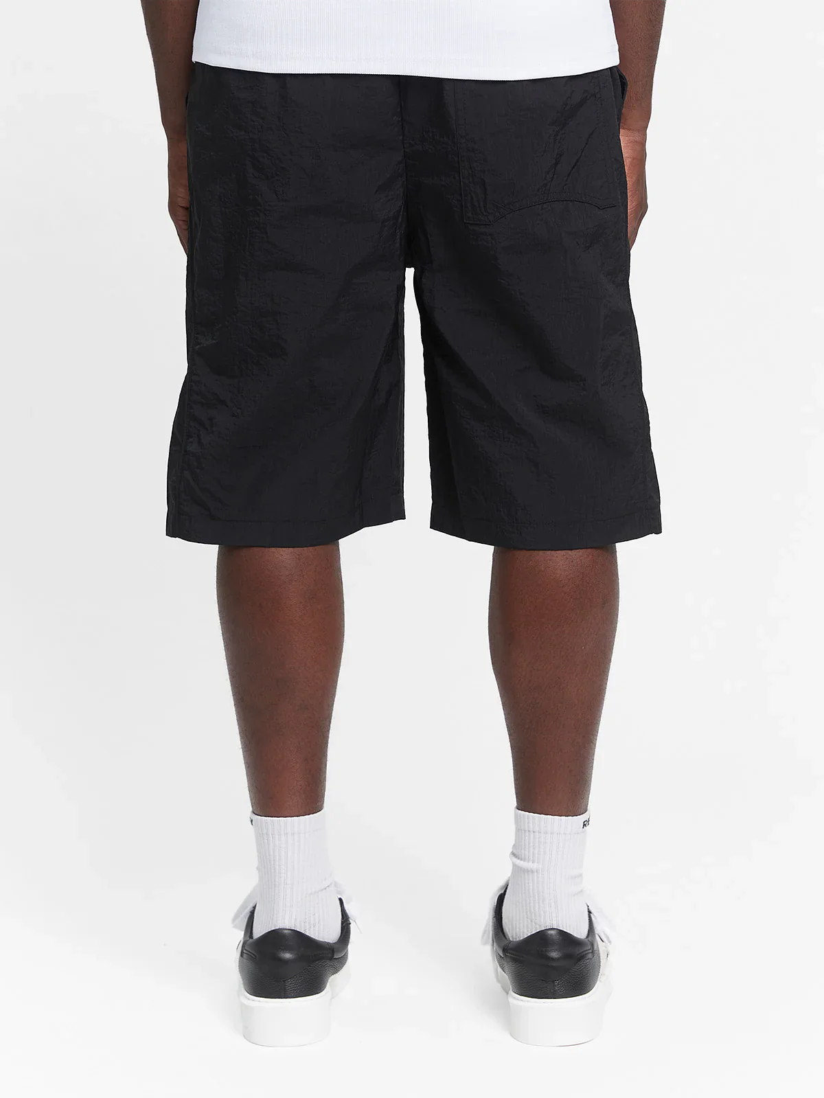 RETERNITY - BAGGY TRACK SHORTS - BLACK - Image 5