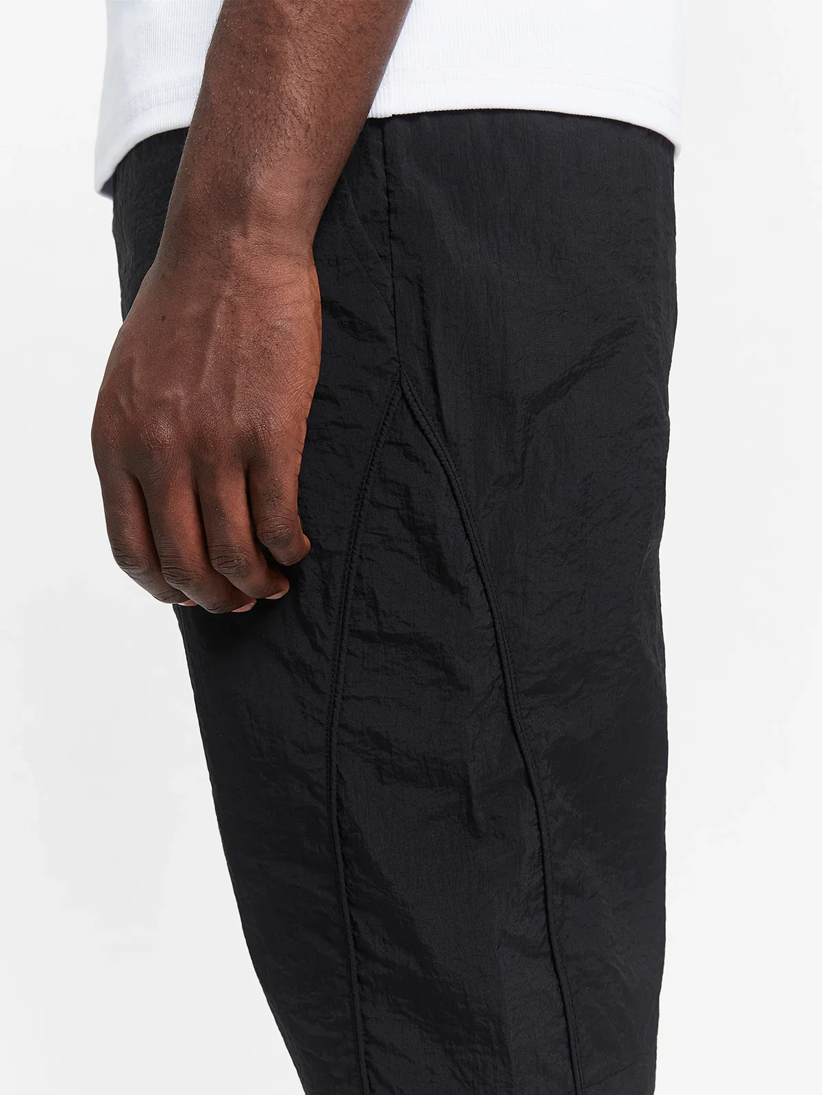 RETERNITY - BAGGY TRACK SHORTS - BLACK - Image 6