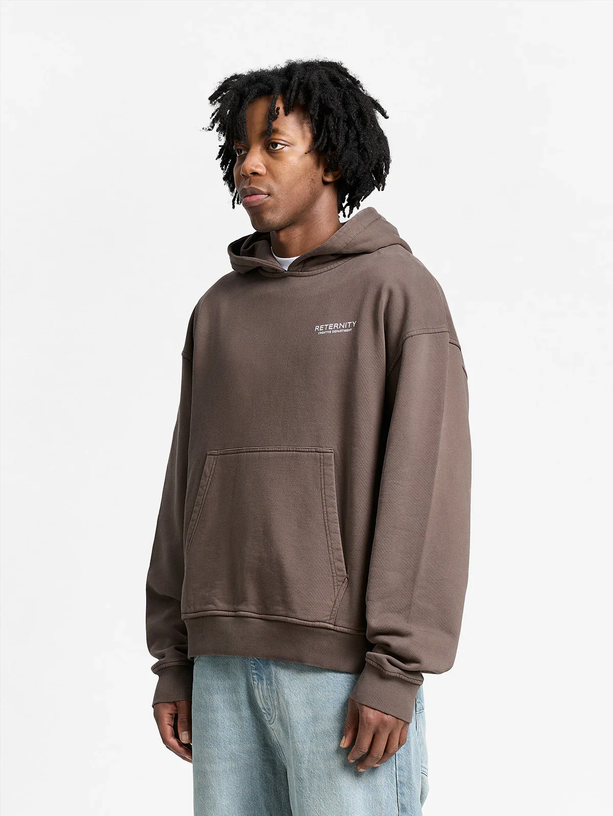 RETERNITY- CREATIVE DEPT HOODIE - BROWN - Image 4