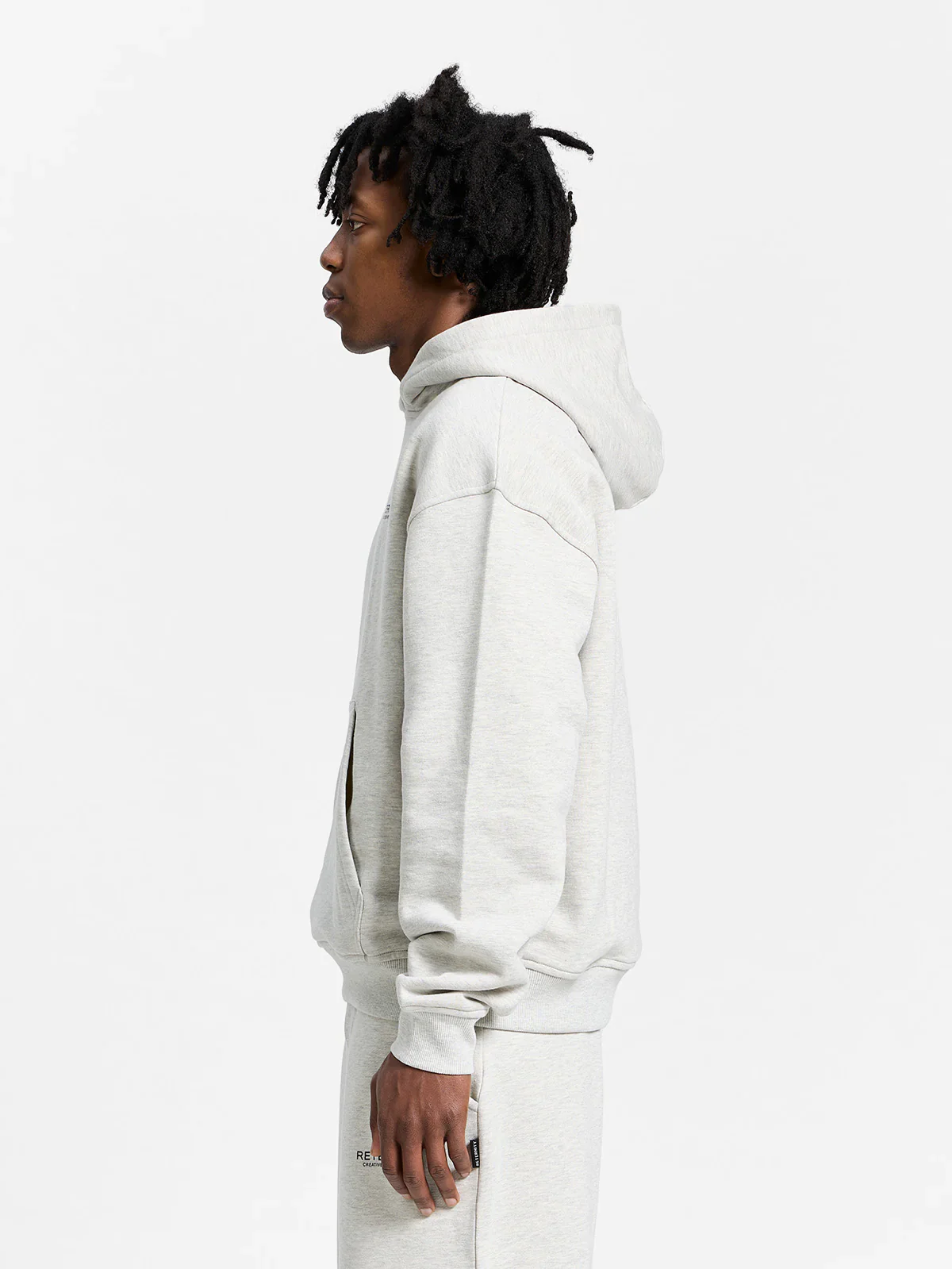 RETERNITY- CREATIVE DEPT HOODIE - MELANGE GREY - Image 5