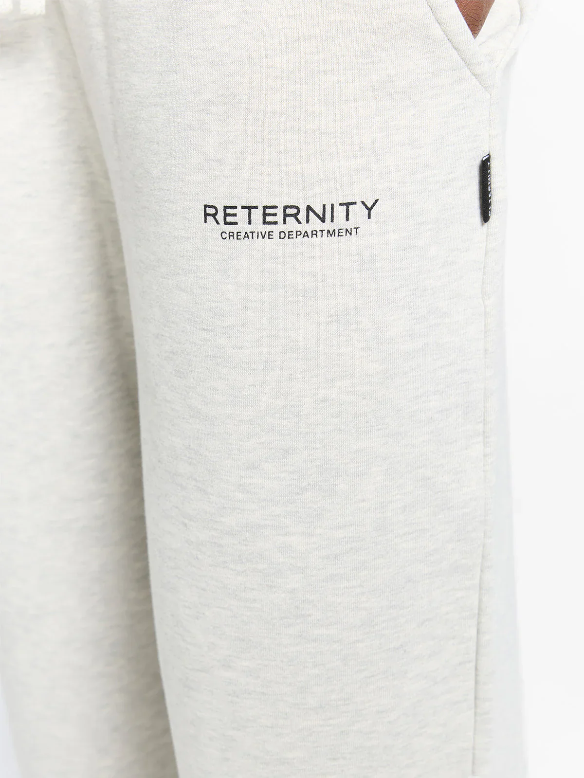 RETERNITY- CREATIVE DEPT SWEATPANTS - MELANGE GREY - Image 3