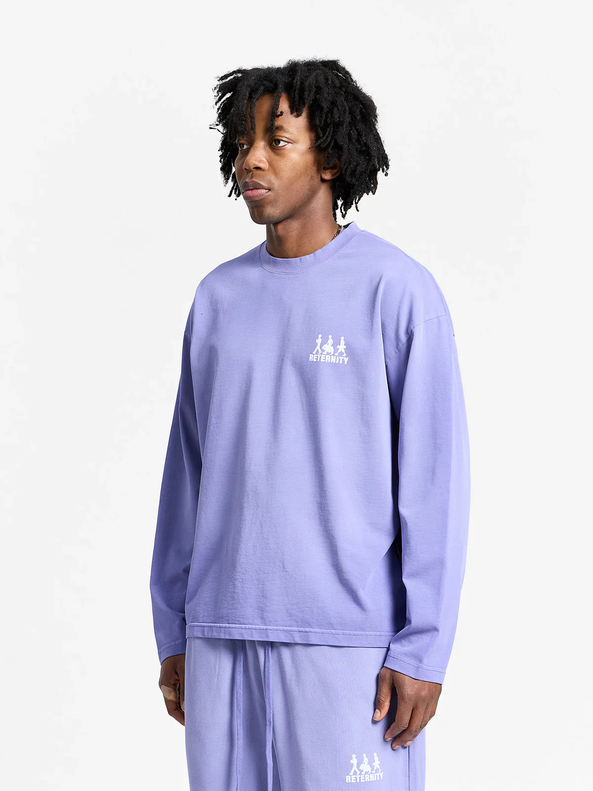RETERNITY- CREATIVE DEPT LOGO LONGSLEEVE - WASHED PURPLE - Image 4