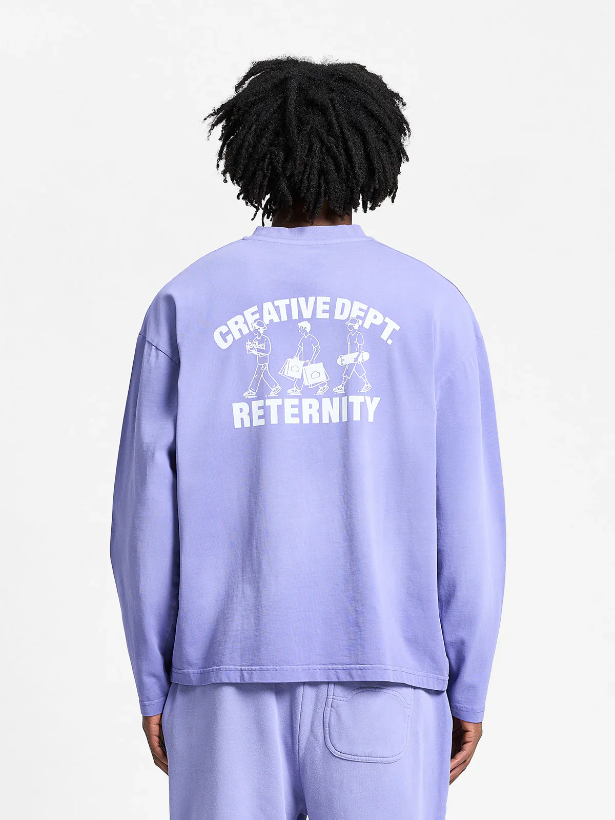 RETERNITY- CREATIVE DEPT LOGO LONGSLEEVE - WASHED PURPLE - Image 6