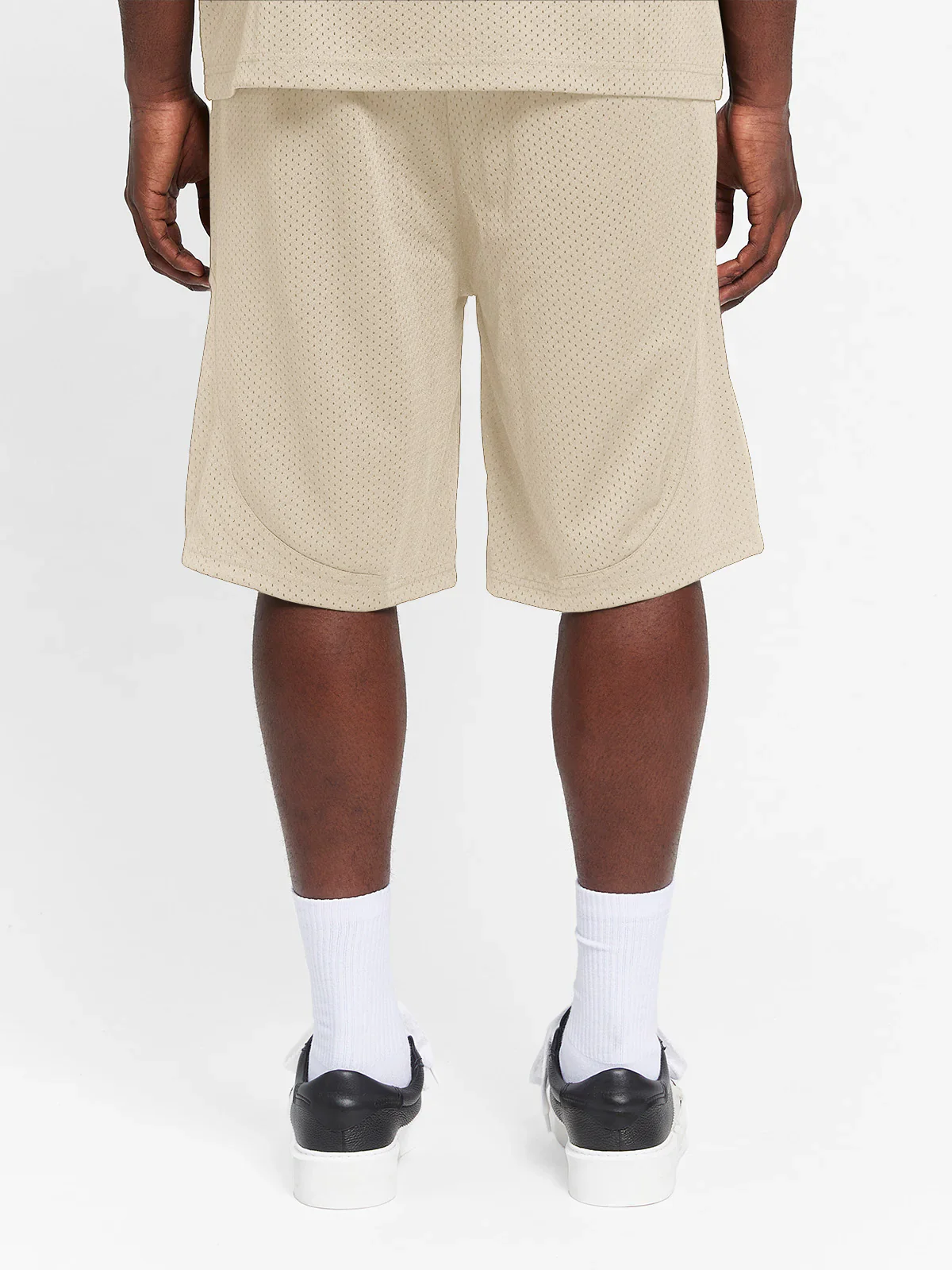 RETERNITY - CREATIVE DEPT LOGO MESH SHORTS - CREAM - Image 6
