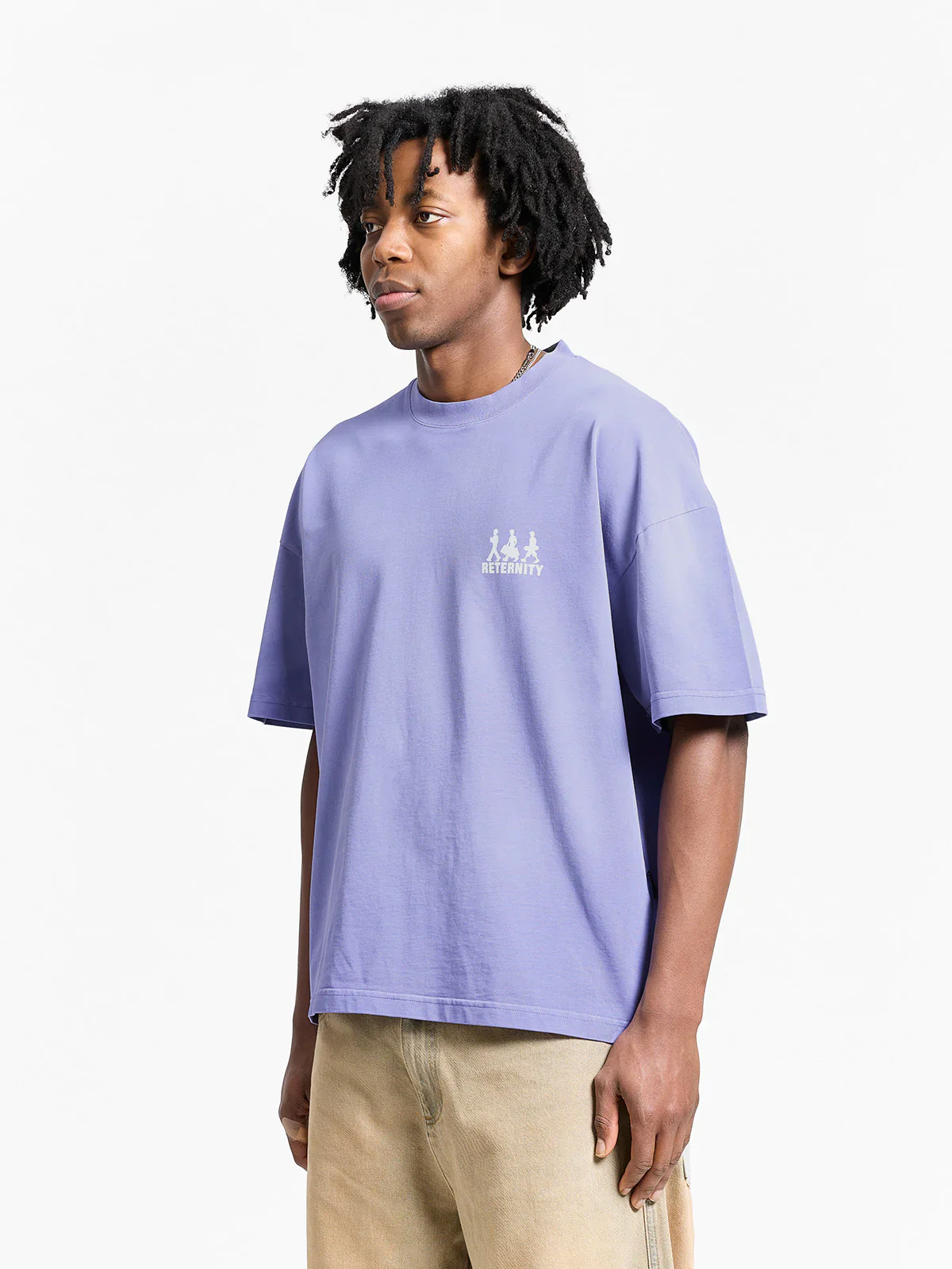 RETERNITY- CREATIVE DEPT LOGO T-SHIRT - WASHED PURPLE - Image 4