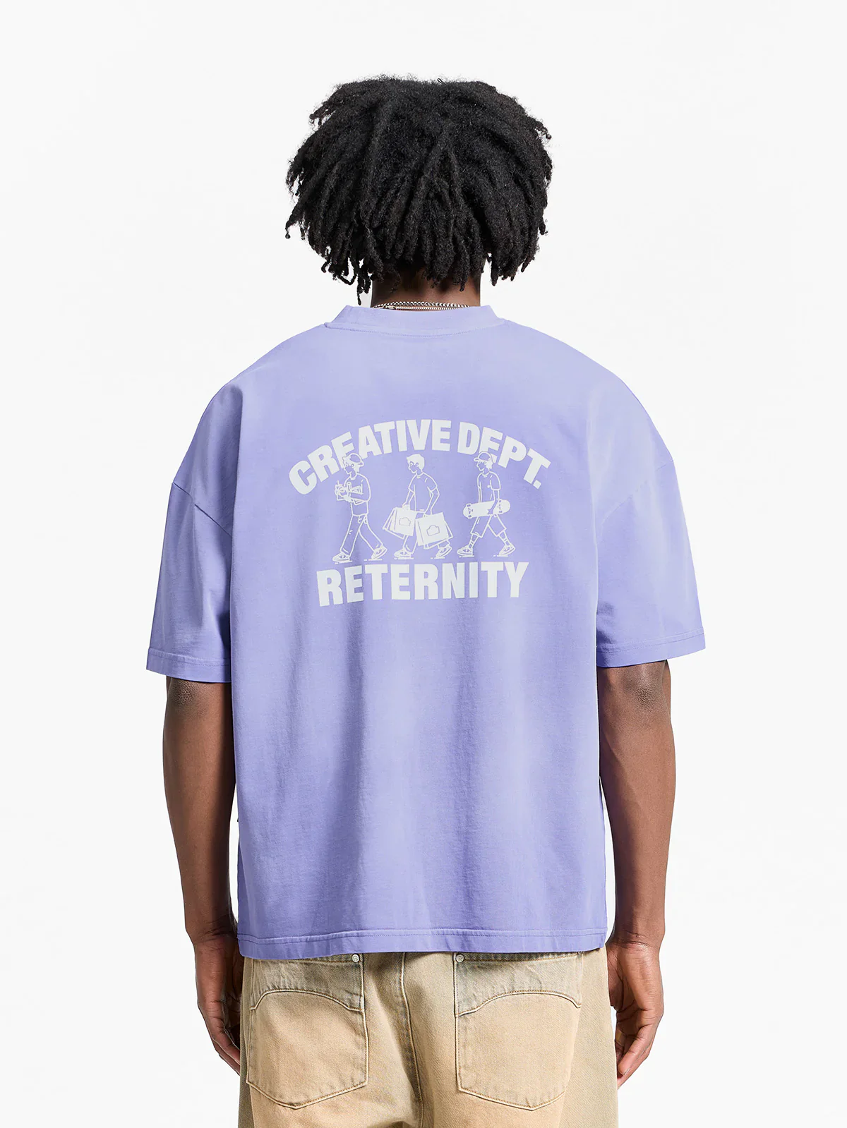 RETERNITY- CREATIVE DEPT LOGO T-SHIRT - WASHED PURPLE - Image 6