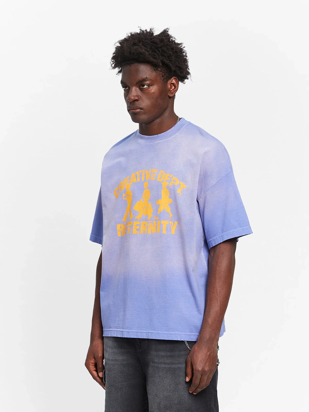 RETERNITY - CREATIVE DEPT LOGO T-SHIRT - WASHED PURPLE - Image 3