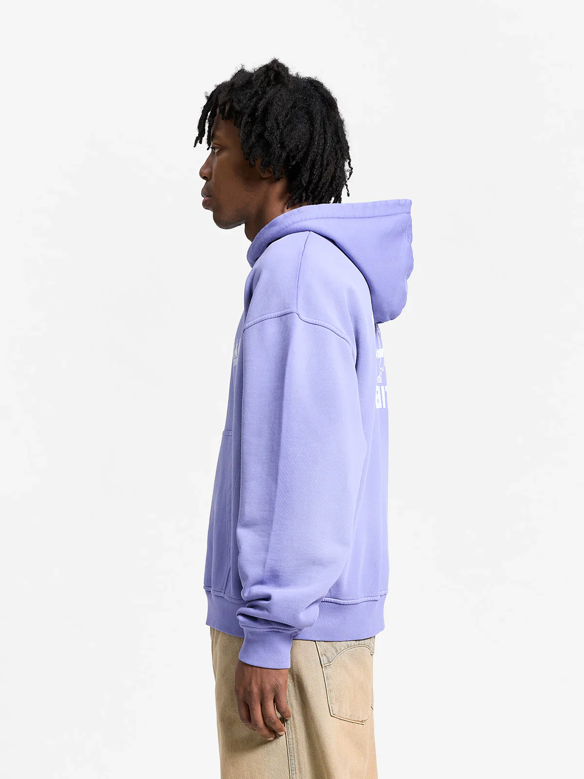 RETERNITY- CREATIVE DEPT LOGO ZIP-HOODIE - WASHED PURPLE - Image 5