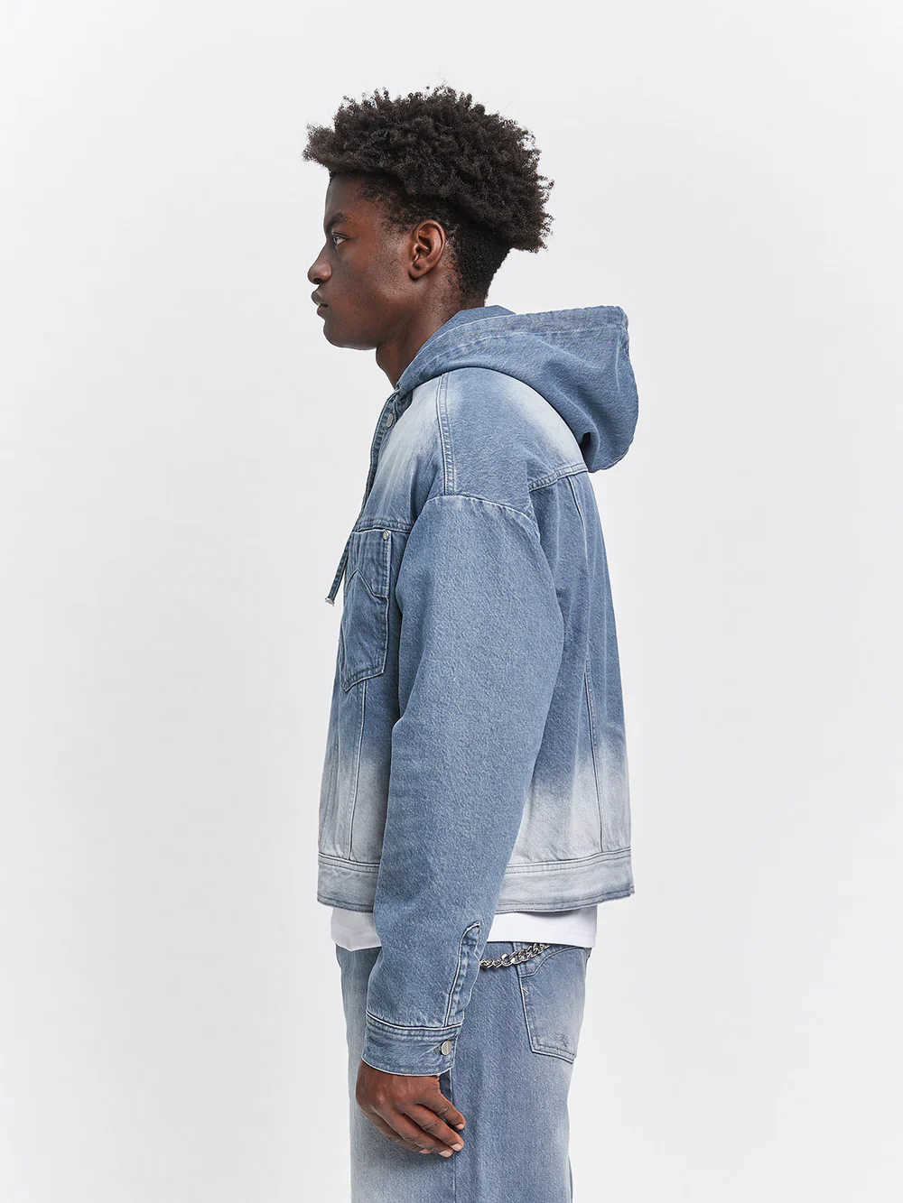 RETERNITY - ESSENTIAL DENIM JACKET - STONE BLUE - Image 4