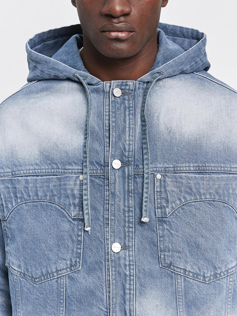 RETERNITY - ESSENTIAL DENIM JACKET - STONE BLUE - Image 8