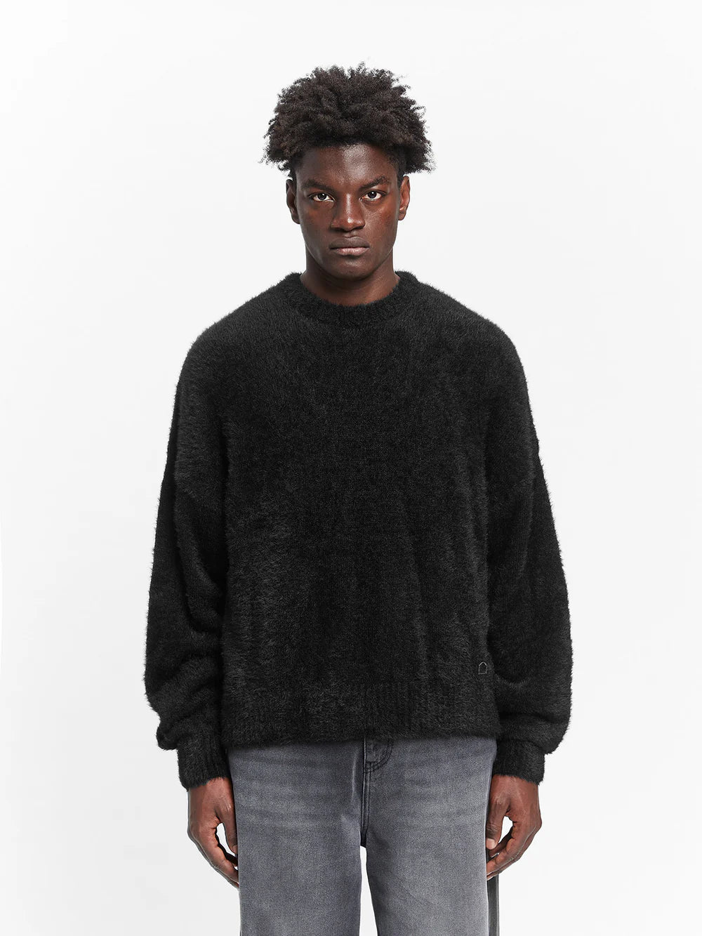 RETERNITY - ESSENTIAL FURRY KNIT SWEATER - BLACK - Image 2