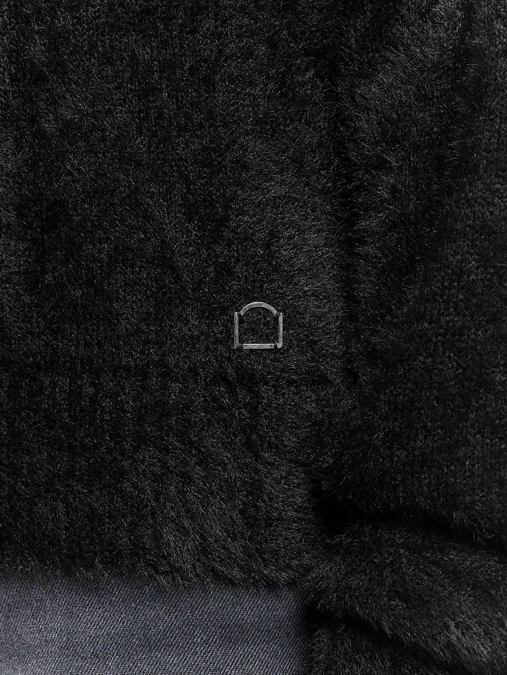 RETERNITY - ESSENTIAL FURRY KNIT SWEATER - BLACK - Image 7