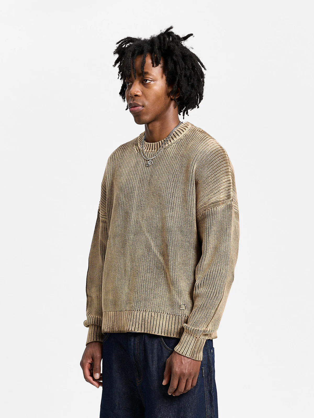 RETERNITY - ESSENTIAL KNIT SWEATER - ACID BROWN - Image 3