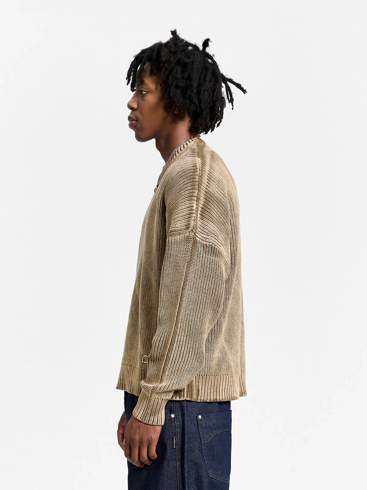 RETERNITY - ESSENTIAL KNIT SWEATER - ACID BROWN - Image 4