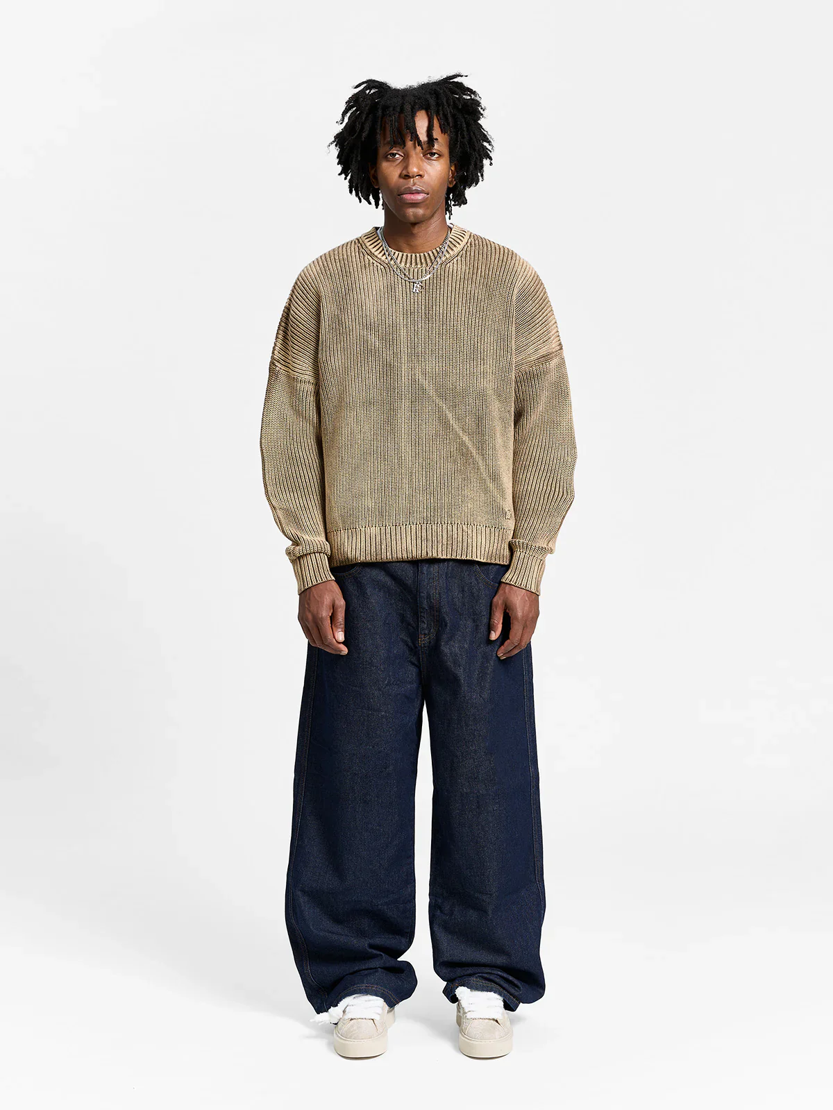 RETERNITY - ESSENTIAL KNIT SWEATER - ACID BROWN - Image 5