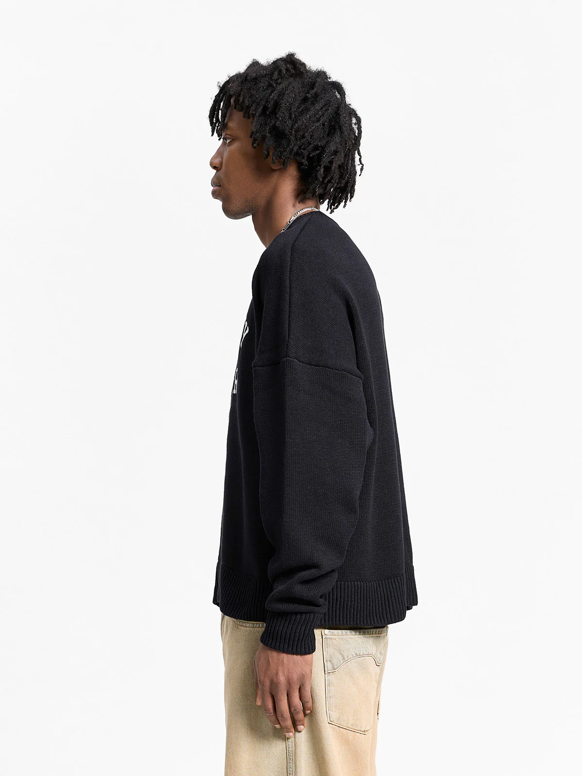 RETERNITY-ÉVÉNIE LOGO KNIT SWEATER - BLACK - Image 4