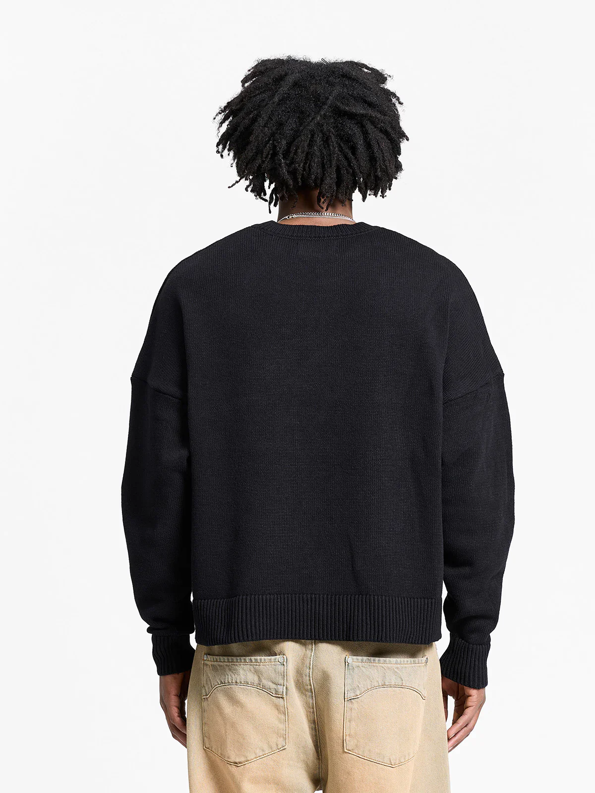 RETERNITY-ÉVÉNIE LOGO KNIT SWEATER - BLACK - Image 5