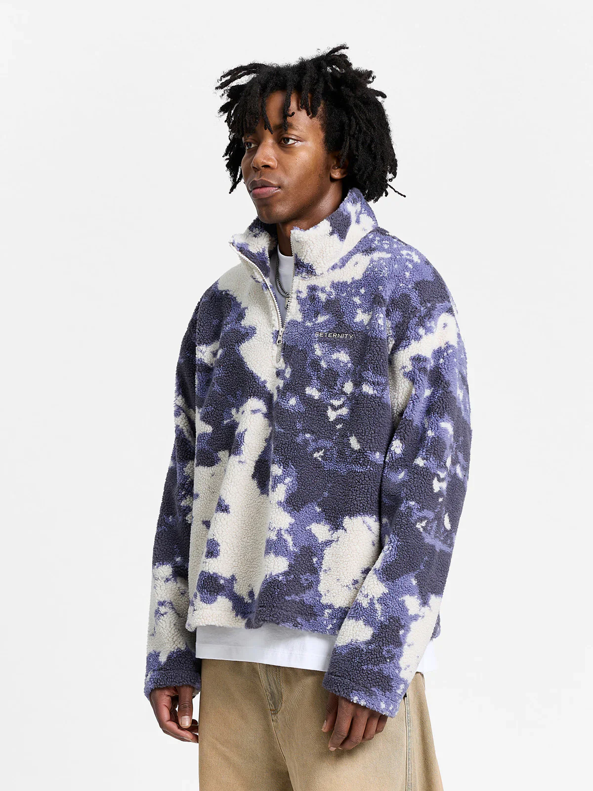 RETERNITY - FLEECE HALF ZIP - ACID PURPLE - Image 3