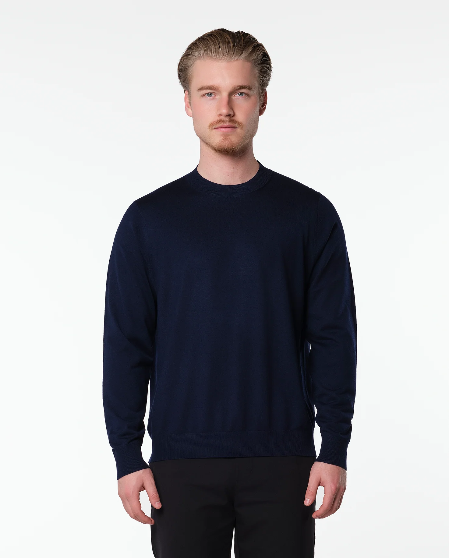 RIMA - CASHWOOL CREWNECK SWEATER NAVY - Image 2