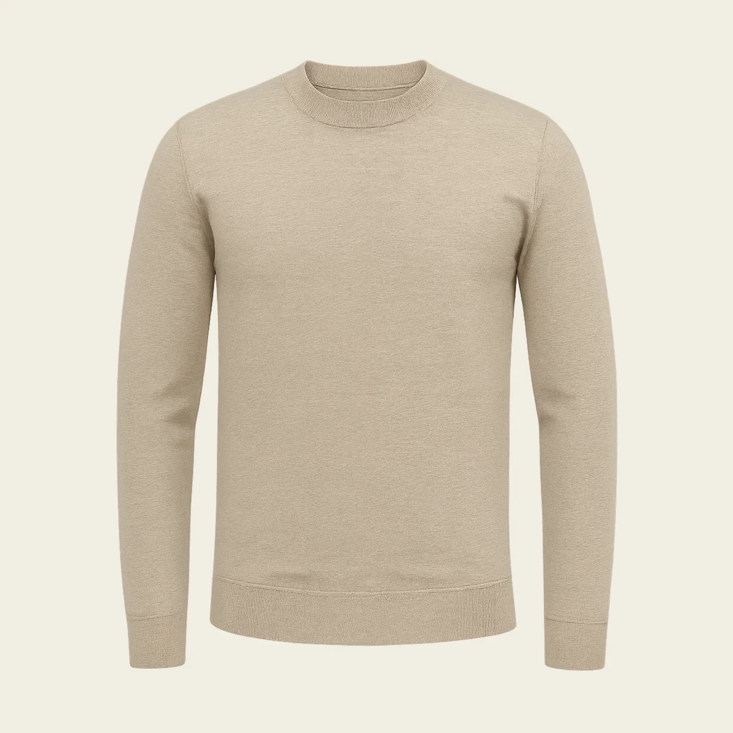 RIMA - CASHWOOL CREWNECK SWEATER BEIGE