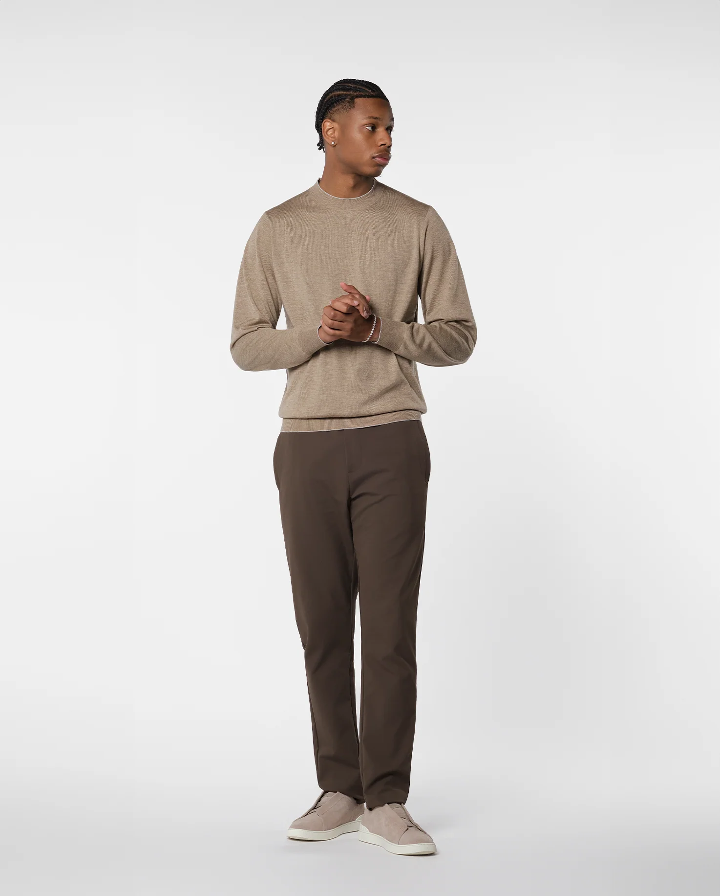 RIMA - CASHWOOL CREWNECK SWEATER BEIGE - Image 2