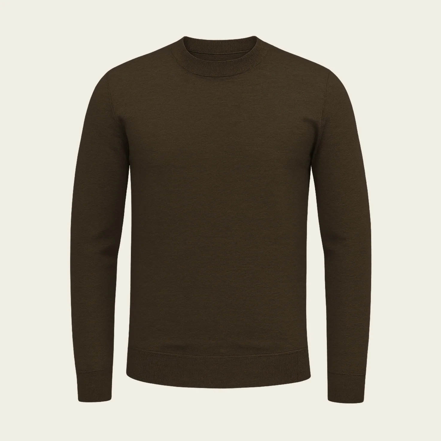 RIMA - CASHWOOL CREWNECK SWEATER BROWN
