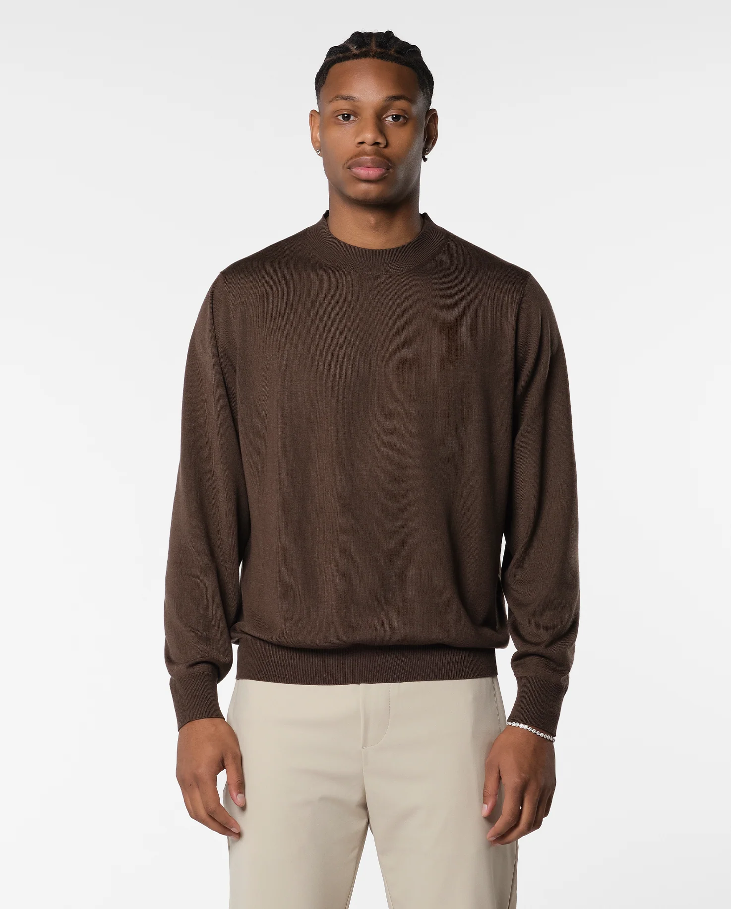RIMA - CASHWOOL CREWNECK SWEATER BROWN - Image 2