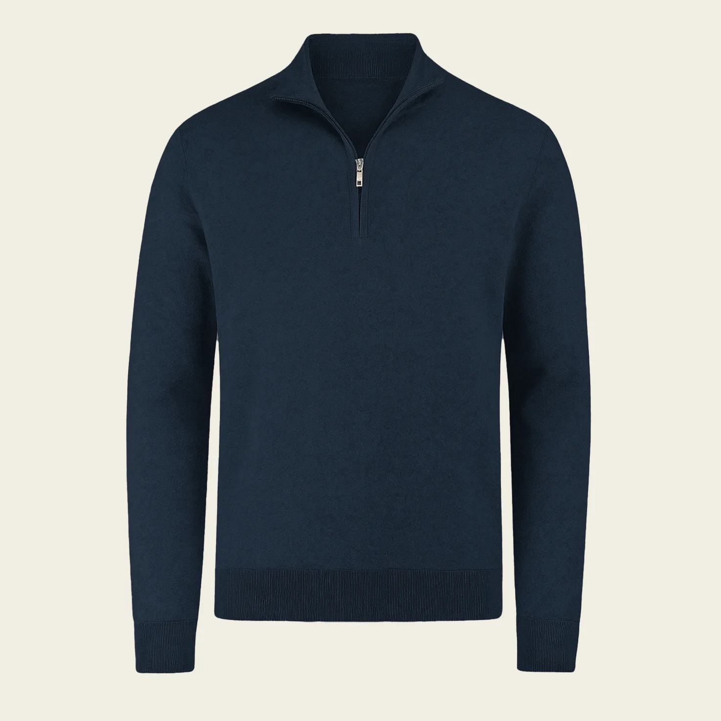 RIMA - CASHWOOL HALFZIP SWEATER NAVY