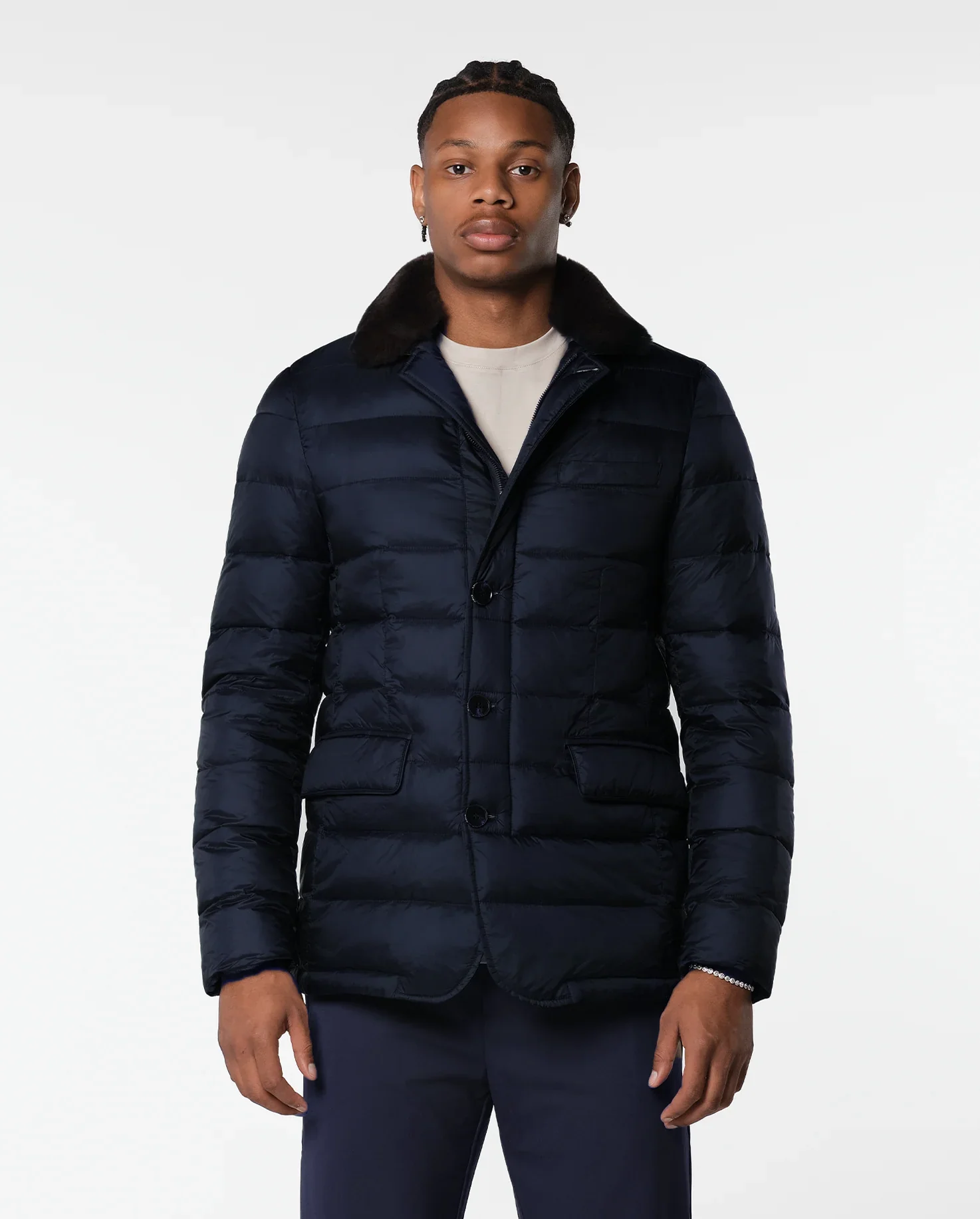 RIMA - FURNECK DOWN COAT - NAVY - Image 2