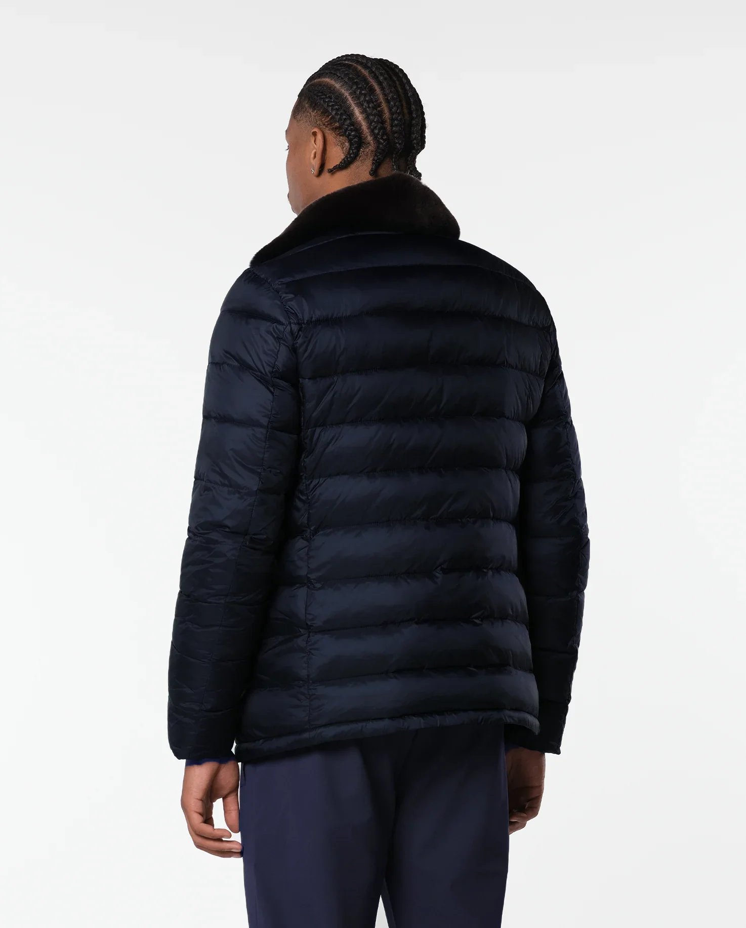 RIMA - FURNECK DOWN COAT - NAVY - Image 3