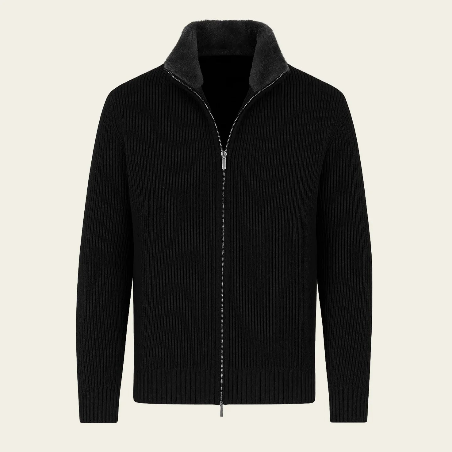 RIMA - FURNECK JACKET - BLACK