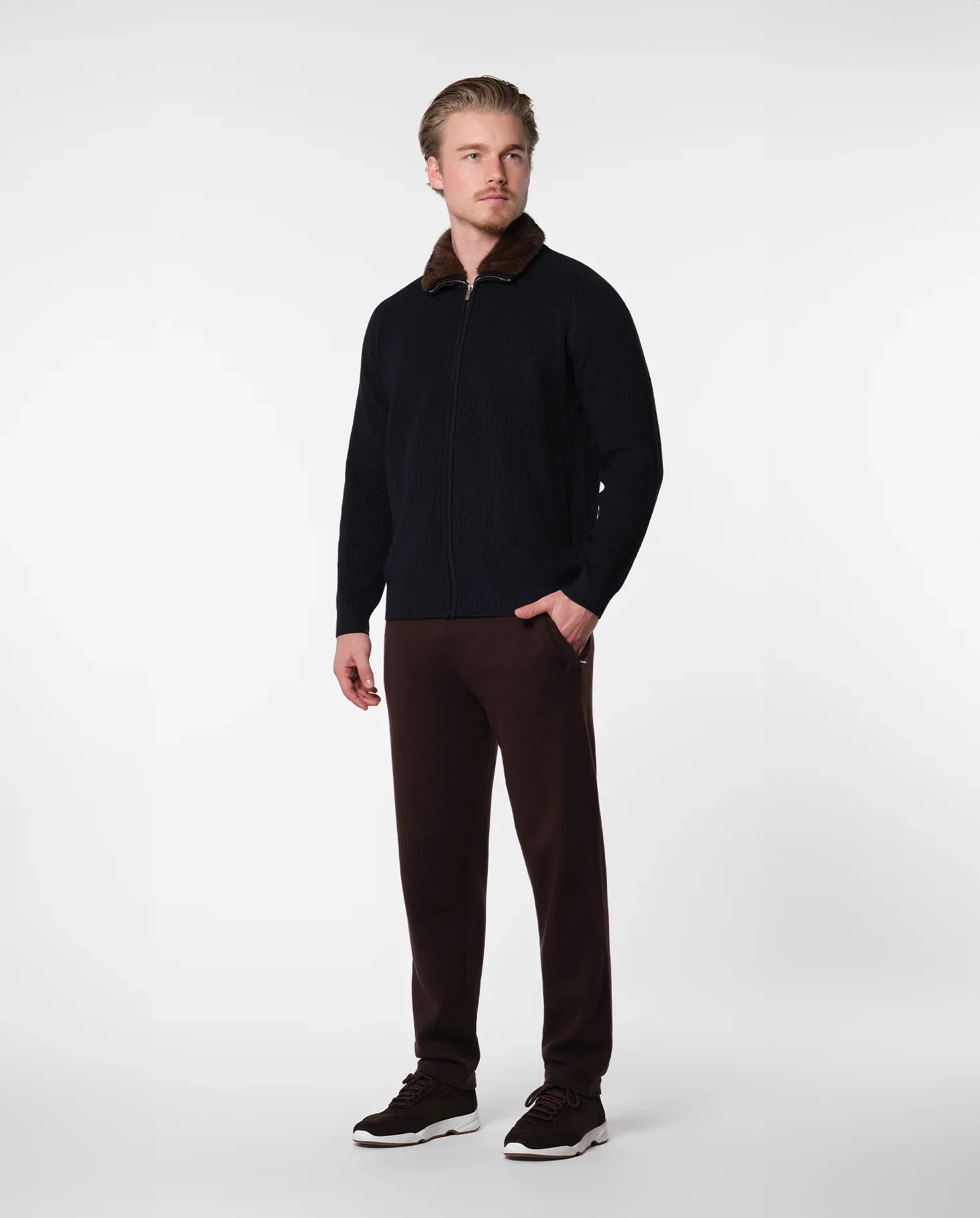 RIMA - FURNECK JACKET - NAVY - Image 4