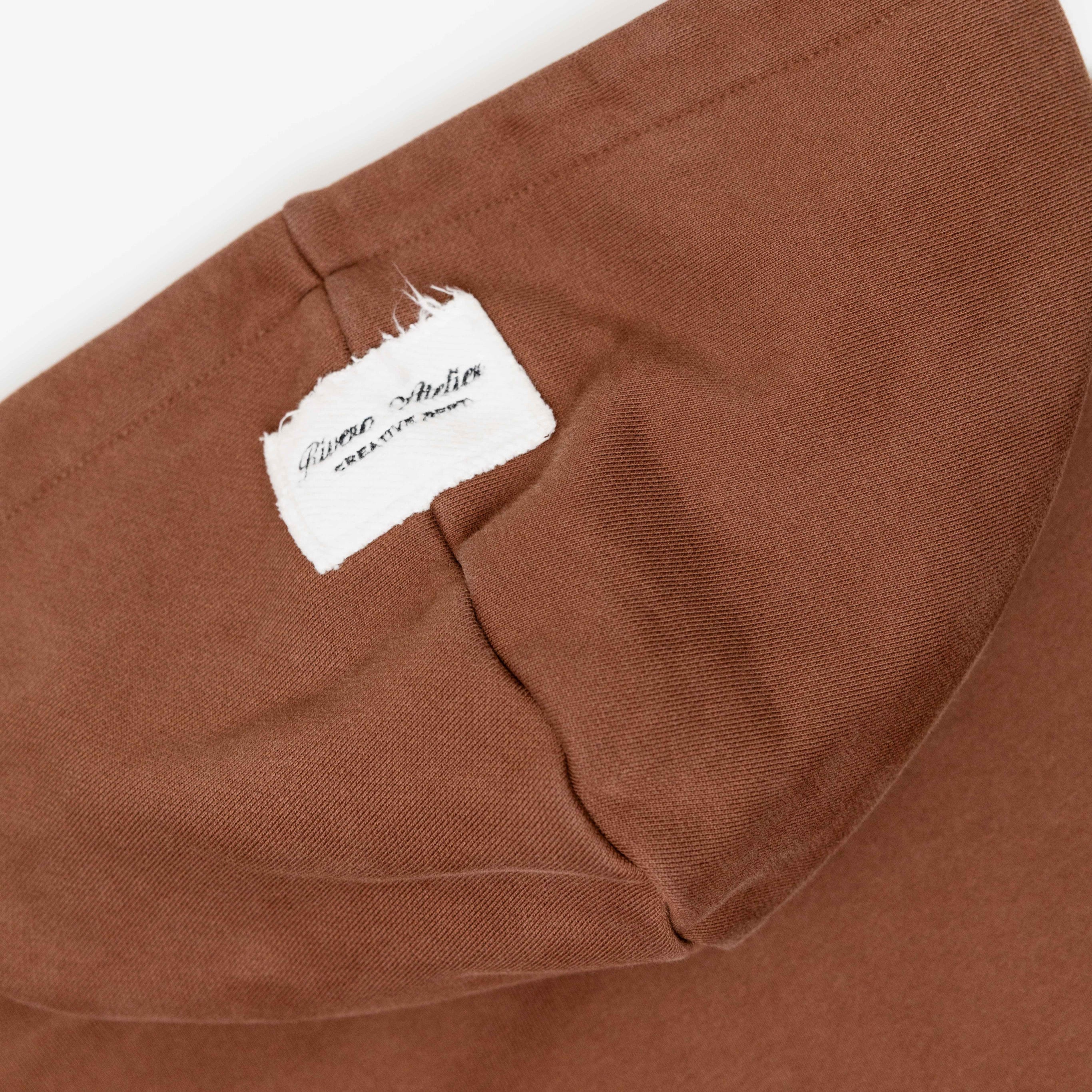 RIVERO - ACADEMY DENIM CUTT OFF HOODIE - BROWN - Image 4