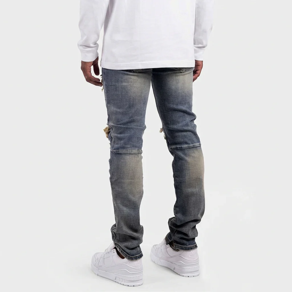 RIVERO - RIPPED ARCHIVE DENIM SLIGHTLY SPLIT - Image 3