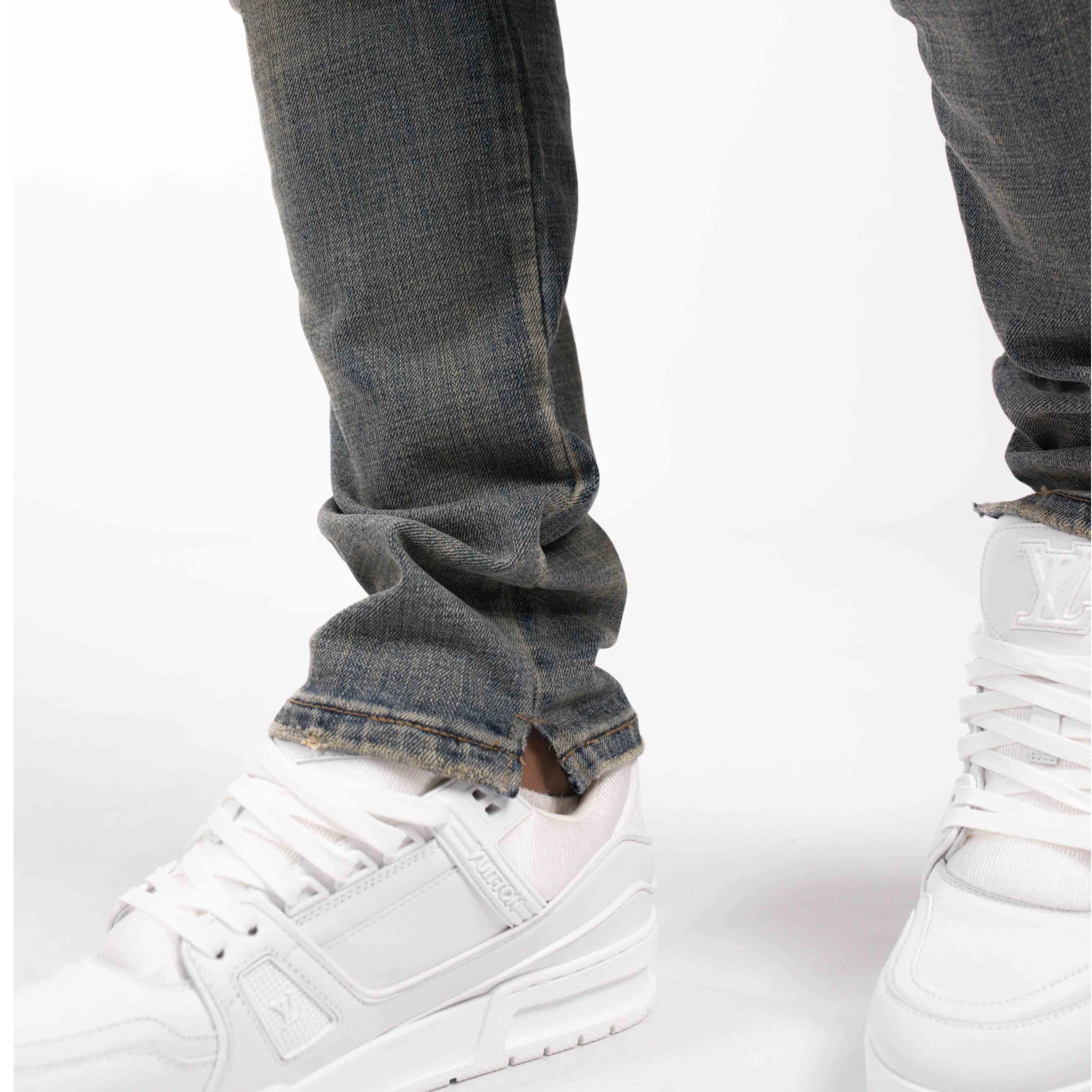 RIVERO - RIPPED ARCHIVE DENIM SLIGHTLY SPLIT - Image 4