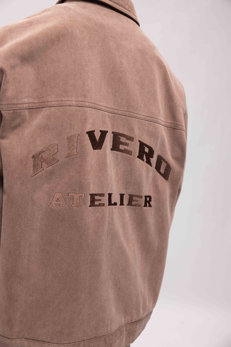 RIVERO - ATELIER DENIM JACKET WASHED BROWN - Image 2