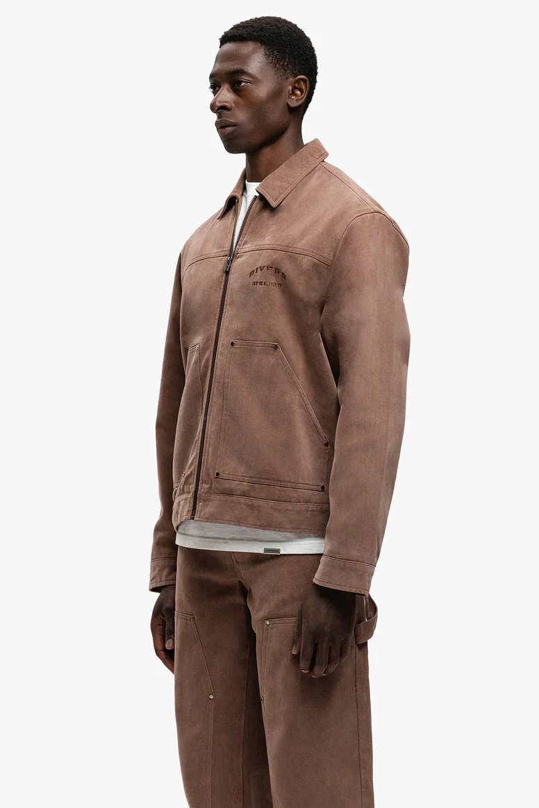 RIVERO - ATELIER DENIM JACKET WASHED BROWN - Image 3