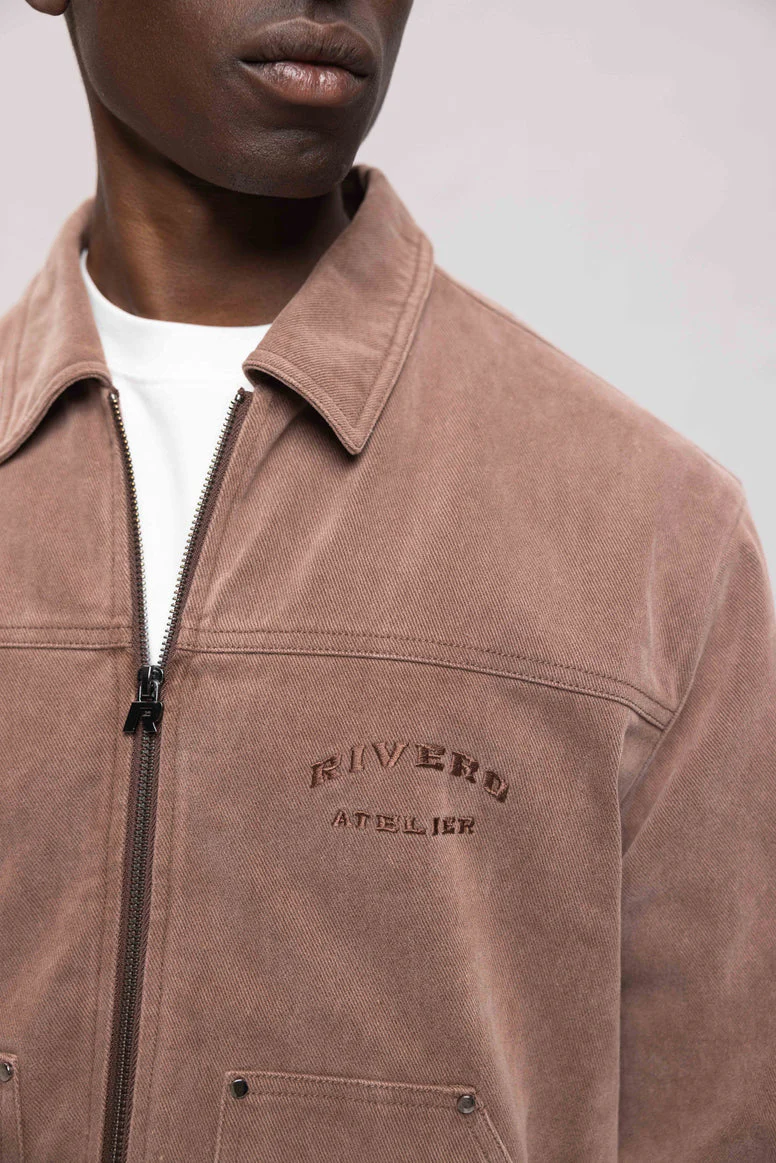 RIVERO - ATELIER DENIM JACKET WASHED BROWN - Image 4